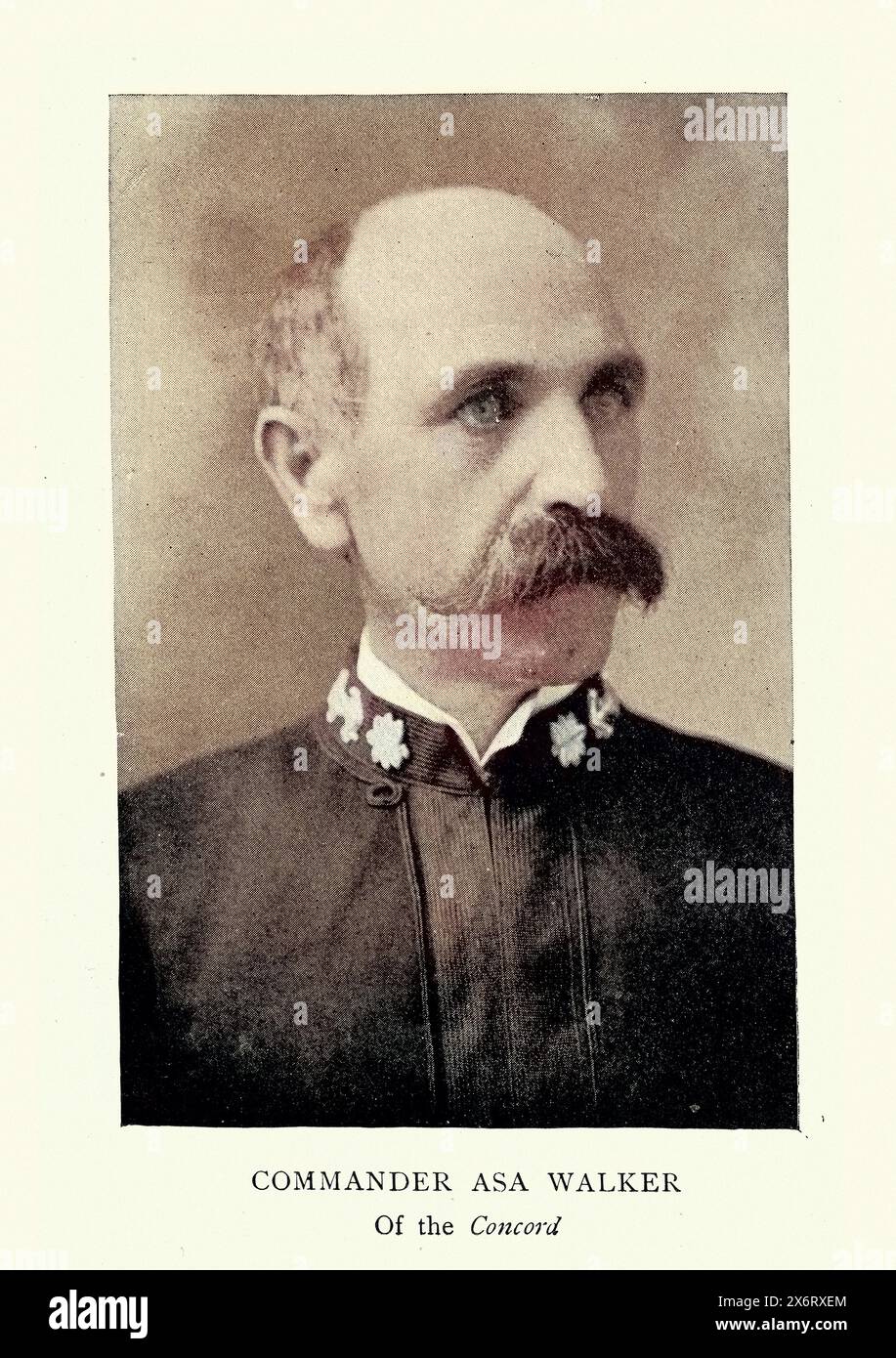 Foto d'epoca di Asa Walker, ufficiale della Marina degli Stati Uniti durante la guerra ispano-americana comandò la cannoniera USS Concord (PG-3) nella battaglia di Manila Bay Foto Stock