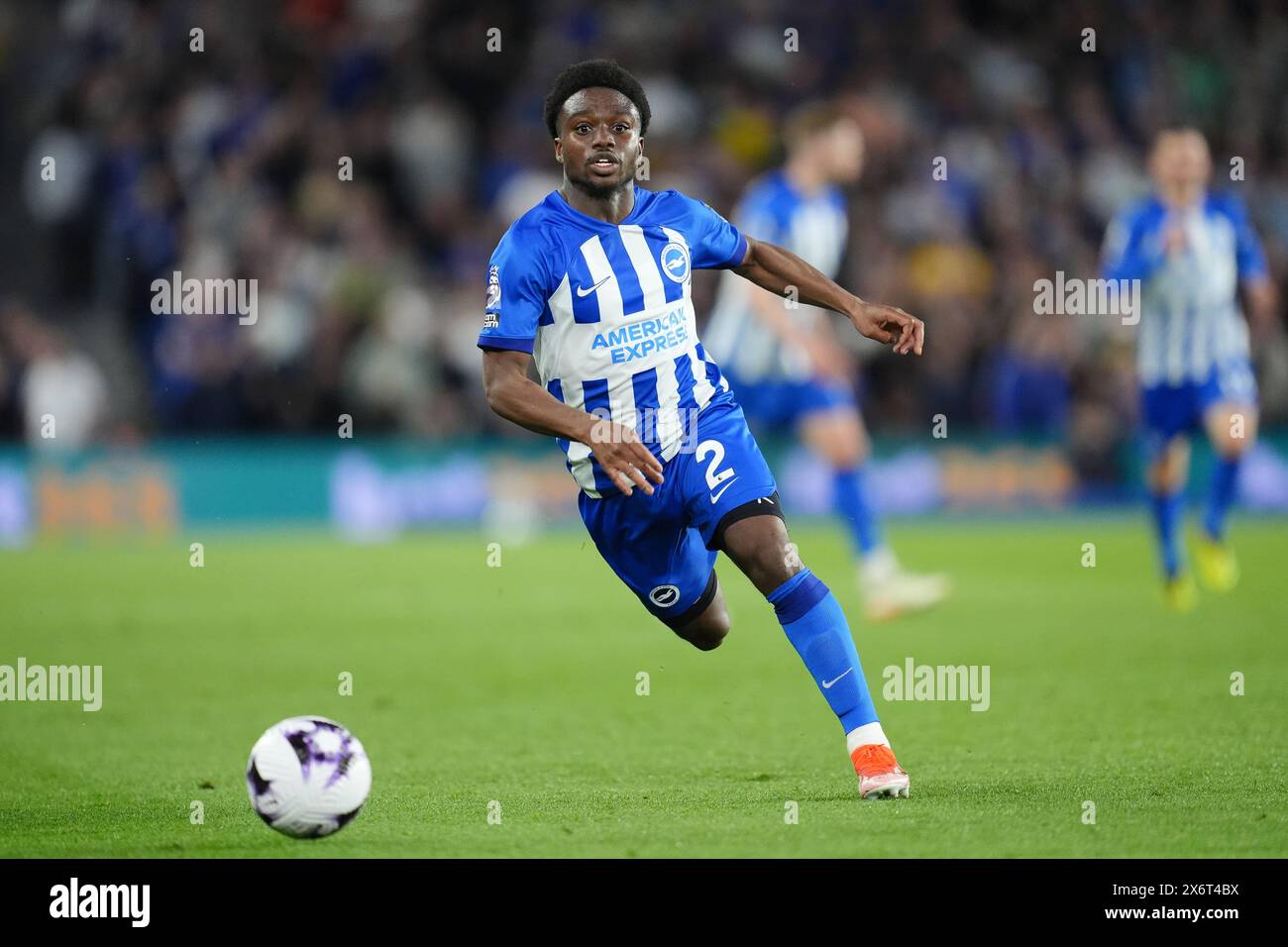 Tariq Lamptey di Brighton e Hove Albion durante la partita di Premier League all'Amex Stadium, Brighton e Hove. Data foto: Mercoledì 15 maggio 2024. Foto Stock
