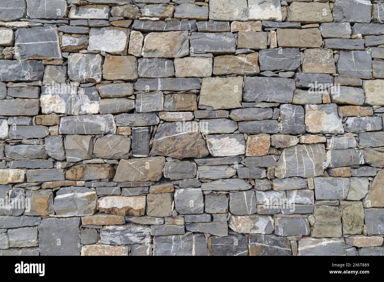 La texture di un muro di pietra Foto Stock