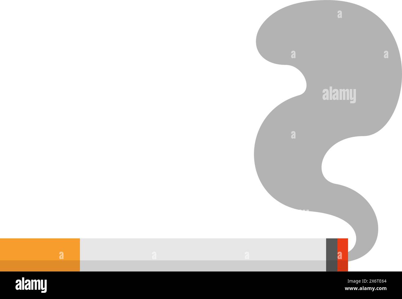 Concetto di sigaretta, tabacco e fumo, icona isolata Illustrazione Vettoriale