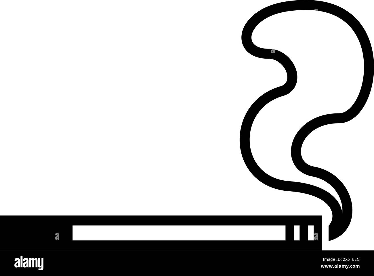 Sigaretta e fumare icona di un colore, isolata Illustrazione Vettoriale