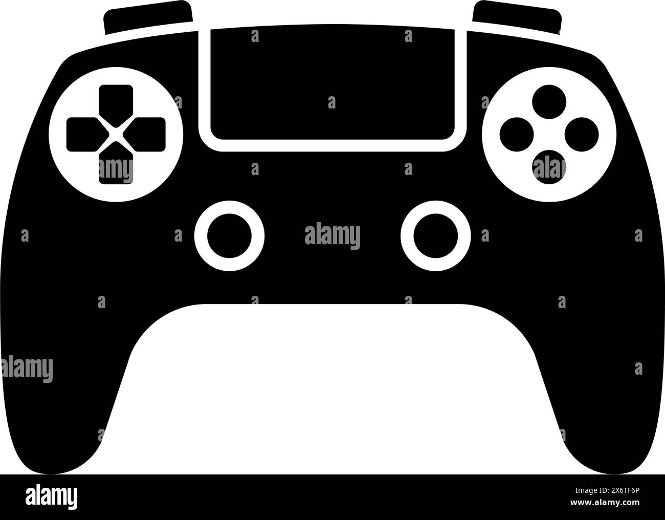 Controller per videogiochi con pulsanti, icona di gioco Illustrazione Vettoriale