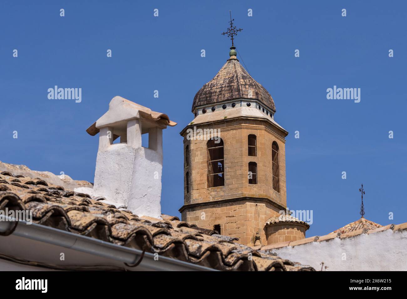 campanile della Sacra Capilla del Salvador del Mundo, Úbeda, provincia di Jaén, Andalusia, Spagna. Foto Stock
