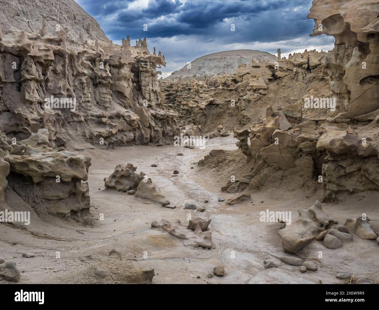 Formazioni rocciose, Fantasy Canyon vicino a Vernal, Utah. Foto Stock