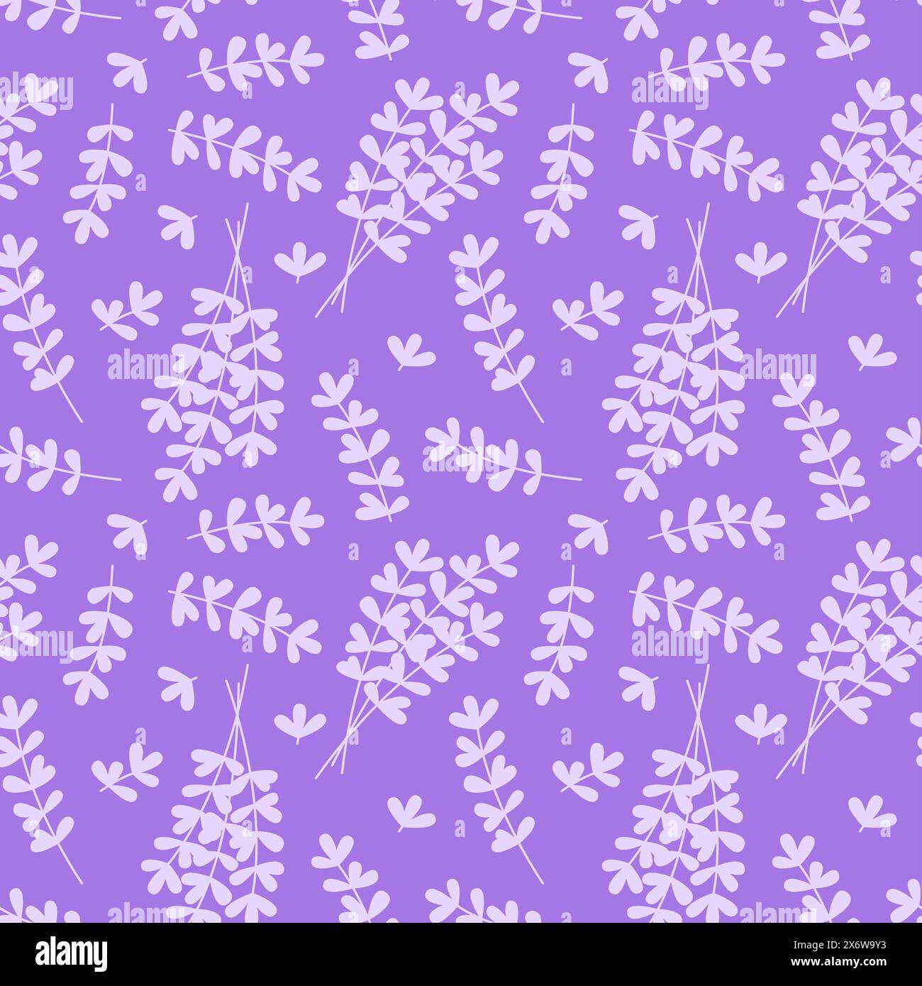 Grazioso motivo floreale. Fiori di lavanda fondo senza cuciture. Modello vettoriale Blossom Illustrazione Vettoriale