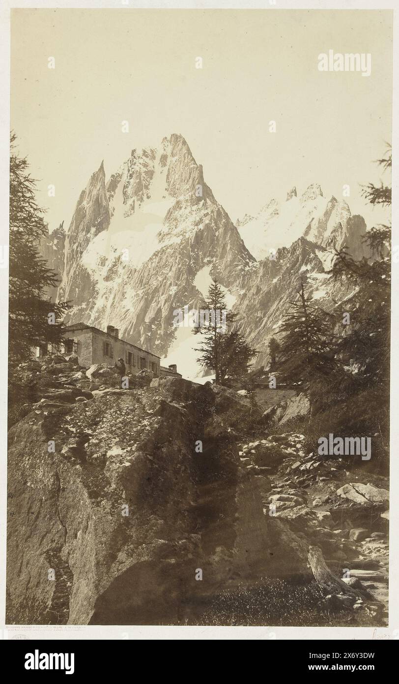 Paesaggio alpino, fotografia, Bisson Frères, (menzionato sull'oggetto), Francia, 1861, cartone, stampa albume, altezza, 383 mm x larghezza, 240 mm Foto Stock