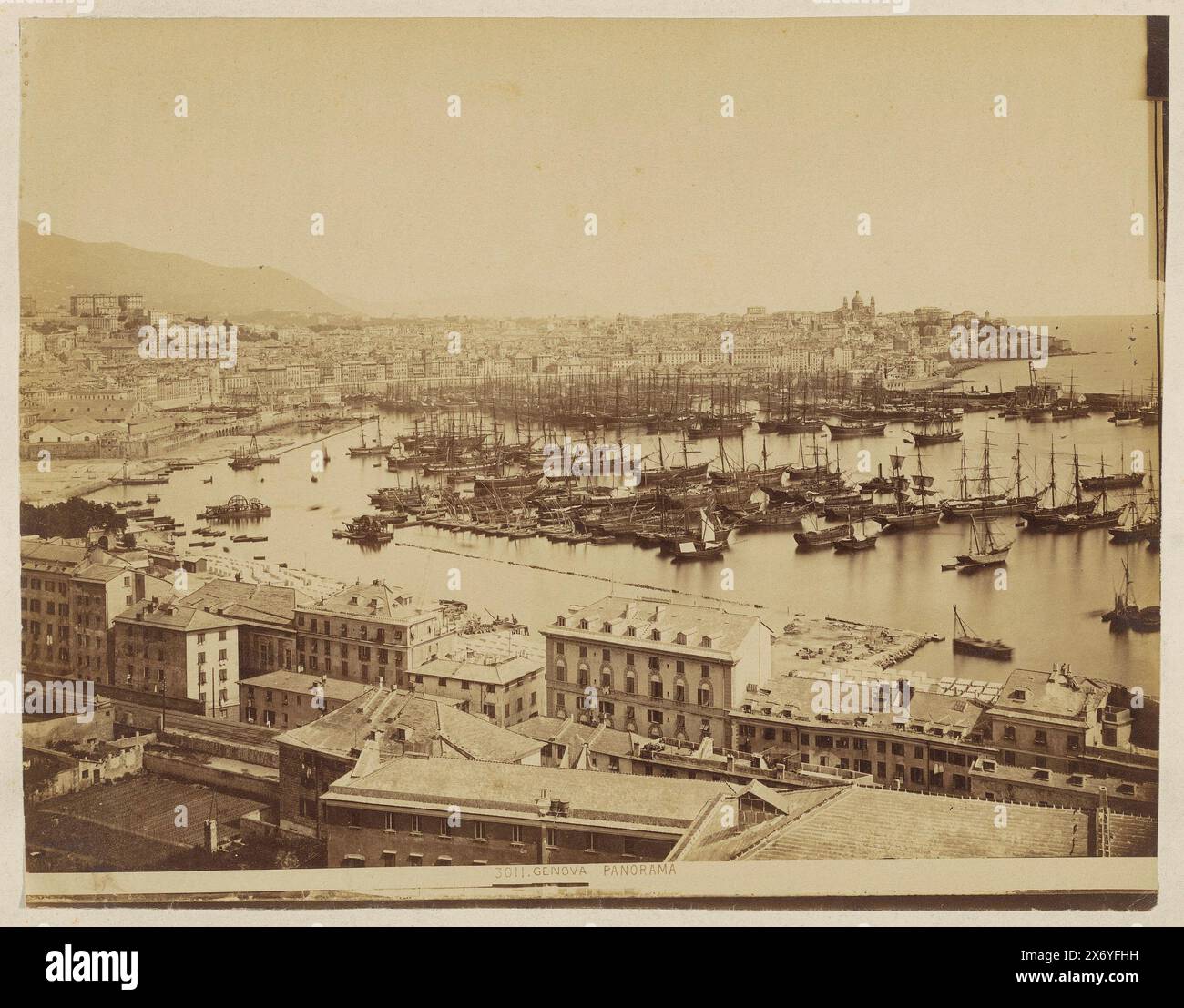 Vista di Parigi, stereografo, anonimo, Parigi, 1850 - 1880, cartone, stampa albume, altezza, 87 mm x larghezza, 177 mm Foto Stock