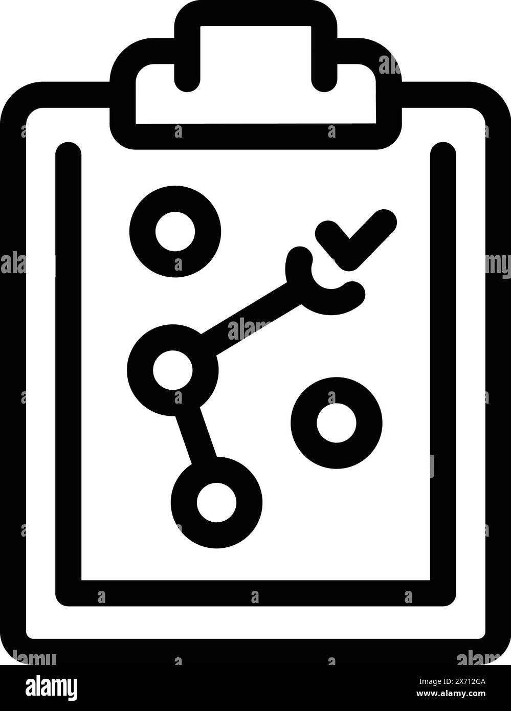 L'icona della strategia di crescita personale delinea il vettore. Guida all'equilibrio della vita. Sviluppo delle capacità di personalità Illustrazione Vettoriale