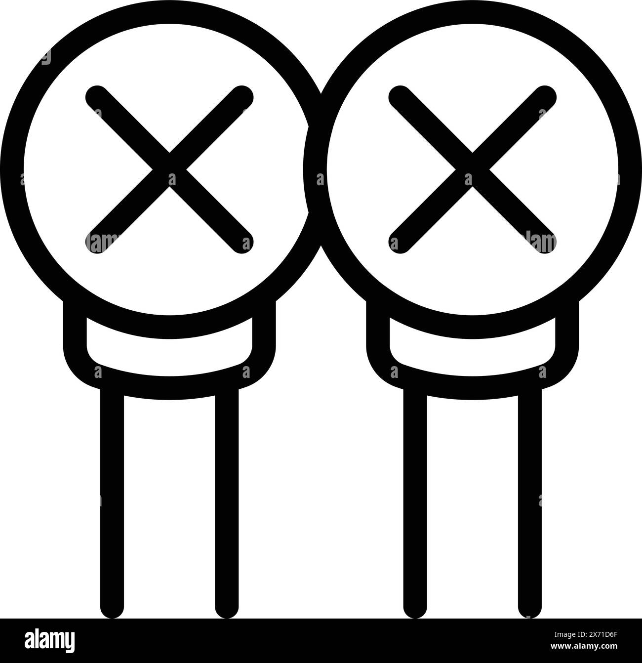 L'icona di startup Development Crisis delinea il vettore. Errore aumento progetto. Analisi della strategia aziendale Illustrazione Vettoriale