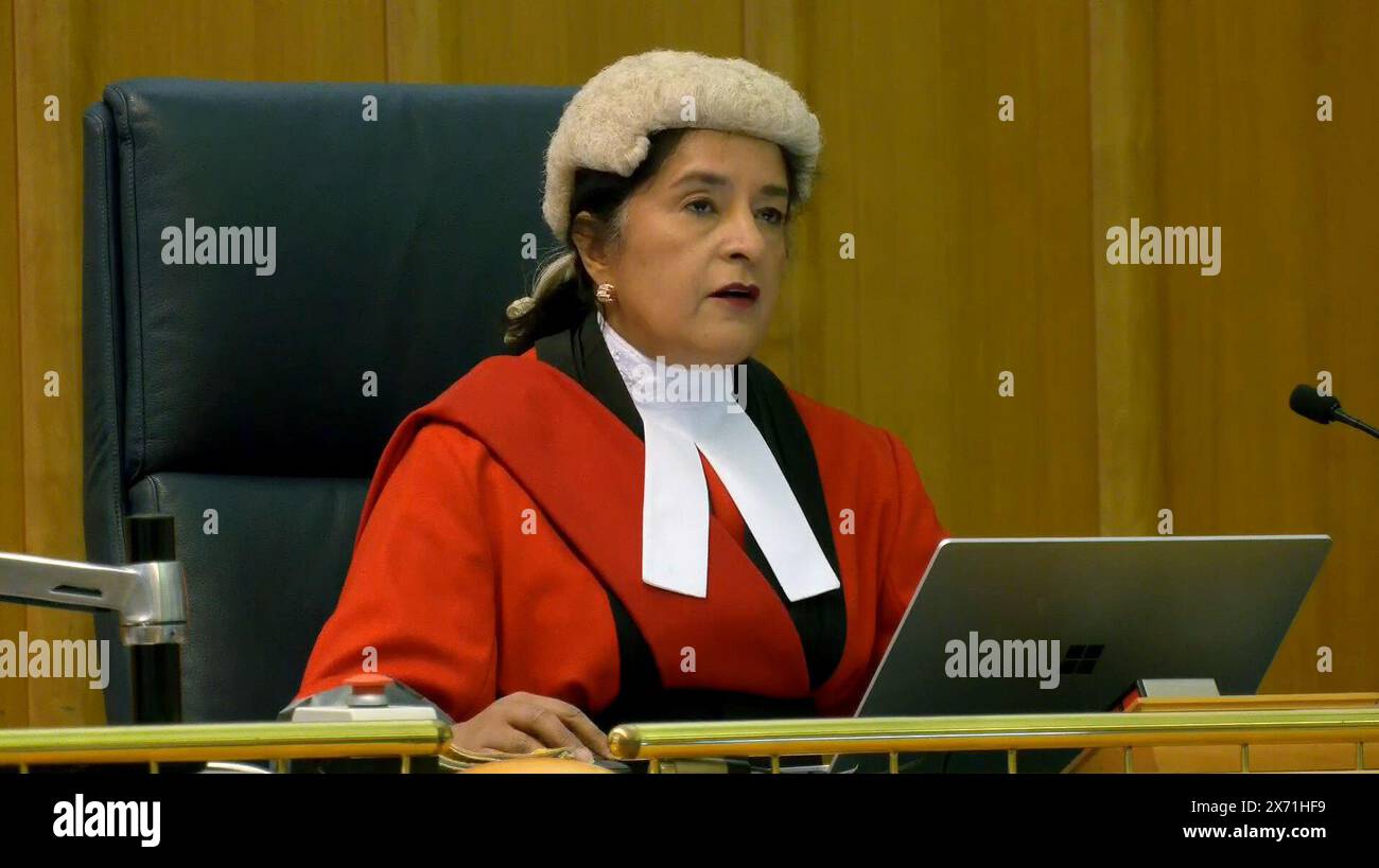 Screenshot tratto da PA Video del giudice Cheema-Grubb, durante una ...