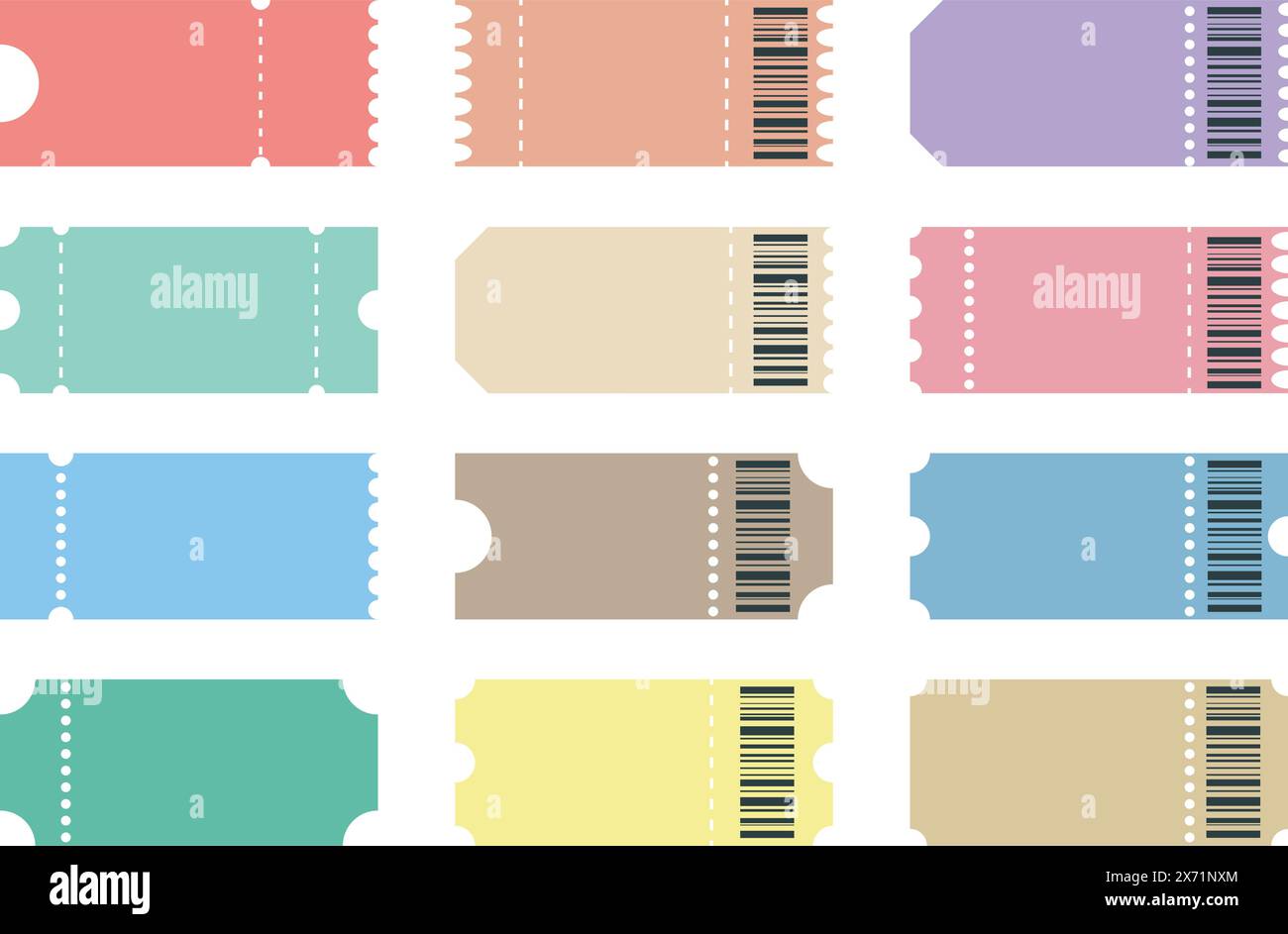 Set di buoni di colori e design diversi Illustrazione Vettoriale