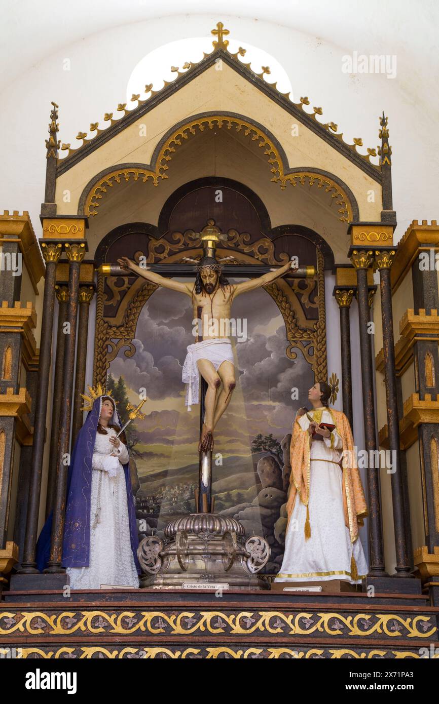 Statua del Senor de la vera Cruz, Iglesia Parroquial de la Santisima, Trinidad, sito patrimonio dell'umanità dell'UNESCO, Sancti Spiritus, Cuba Foto Stock