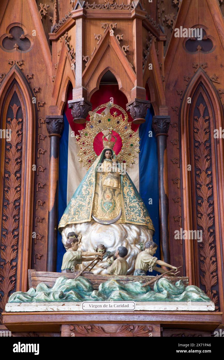 Vergine de la Caridad, altare, Iglesia Parroquial de la Santisima, Trinidad, Sito Patrimonio Mondiale dell'UNESCO, Sancti Spiritus, Cuba Foto Stock