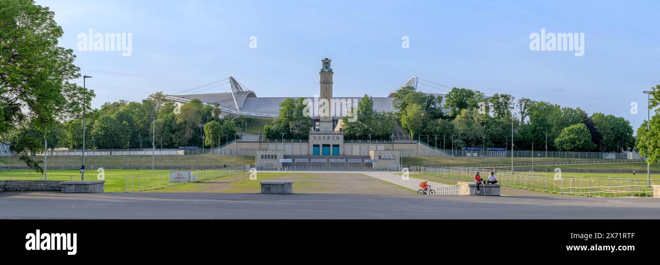 Lipsia, Germania - 09 maggio 2024: Vista della Red Bull Arena di Lipsia Foto Stock