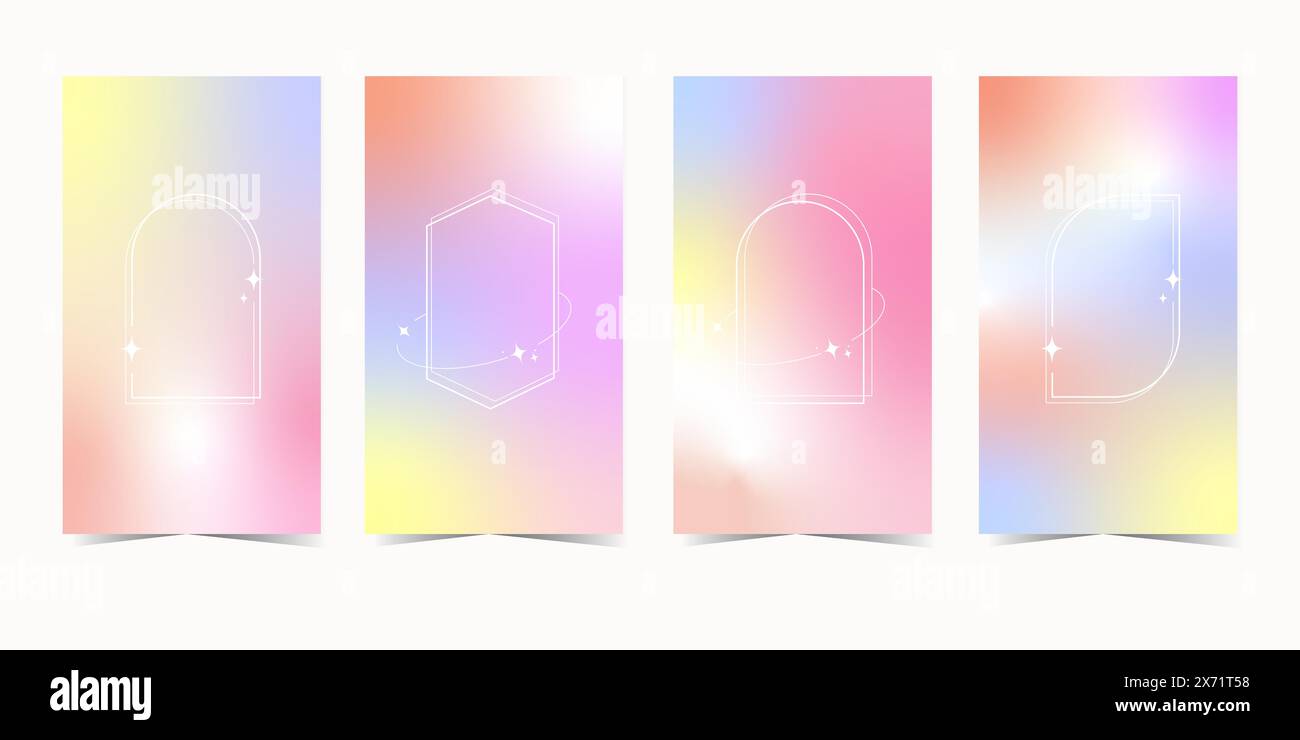 Grana ologramma. Sfondo perlescente. Sfumatura astratta. Brochure futuristica retrò. Sfumatura al neon viola. Effetto metallo. Fluido digitale. Lamina di cromo Illustrazione Vettoriale