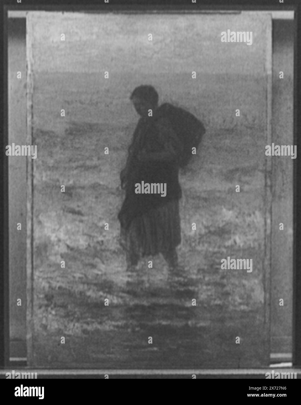 In the surf, Title from jacket., 'MCC-1297' on negative., fotografia di un dipinto con firma illeggibile., Detroit Publishing Co. N. 048205., Gift; State Historical Society of Colorado; 1949, spiagge. , Donne. Foto Stock