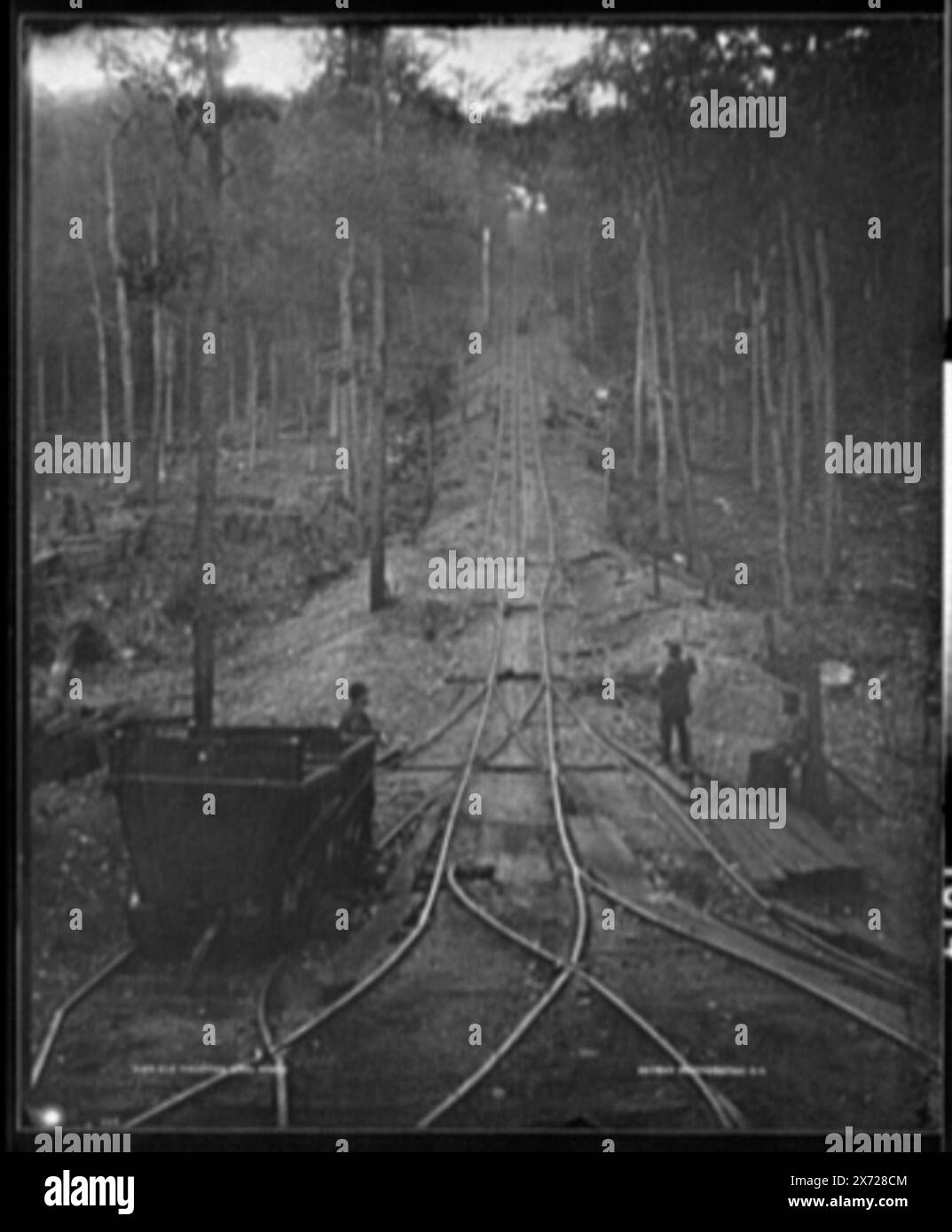 Miniere di carbone di Elk Mountain, 'Detroit Photographic Co.' e '137' su negativo., commissionate da Baltimore & Ohio Railroad., Detroit Publishing Co. N. 01814., Gift; State Historical Society of Colorado; 1949, Coal Mining. , Ferrovie minerarie. , Stati Uniti, Virginia Occidentale. Foto Stock