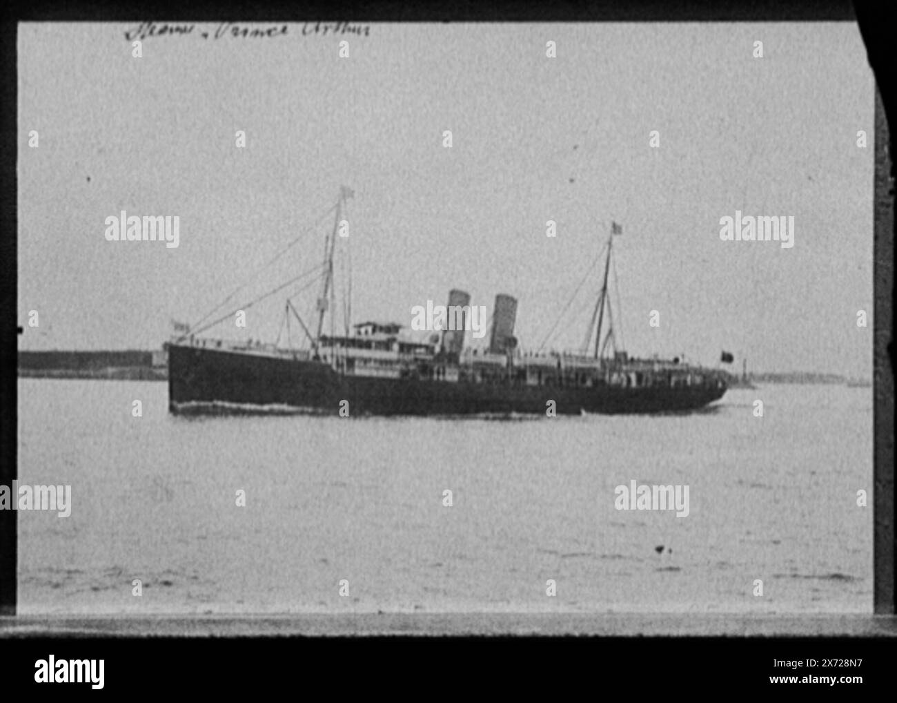 Steamer Prince Arthur, Fotografia di una stampa fotografica., Vessel is Flying British flag., No Detroit Publishing Co. N., Gift; State Historical Society of Colorado; 1949, Prince Arthur (Steamship) , Ships. Foto Stock