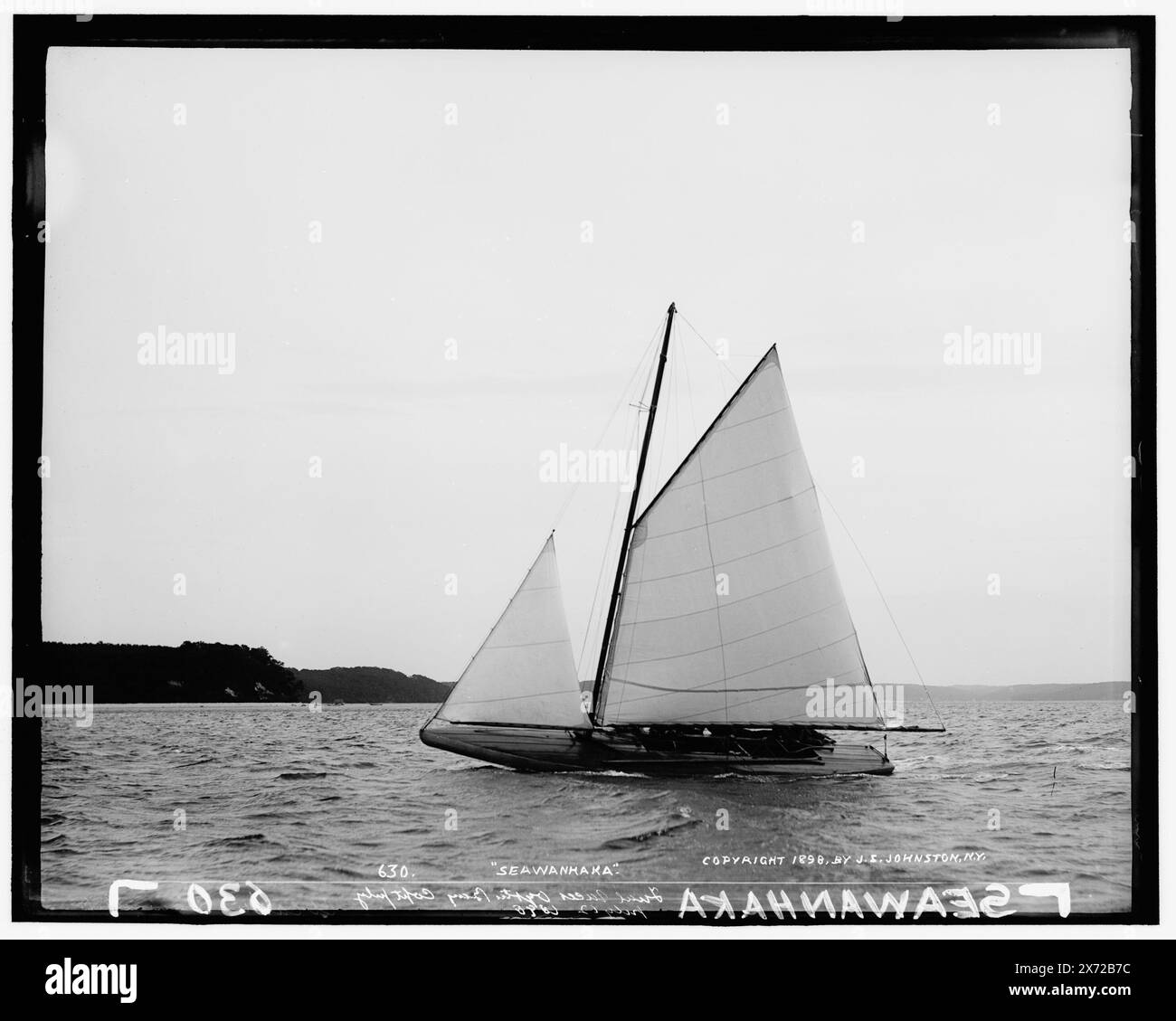 Seawanhaka, gare di prova, Oyster Bay, Seawanhaka possono essere yacht o riferimenti al Seawanhaka Corinthian Yacht Club., '630', 'Copt. 1 luglio," and "Johnston" on negative., No Detroit Publishing Co. No., Gift; State Historical Society of Colorado; 1949, Yachts. , Regate. Foto Stock