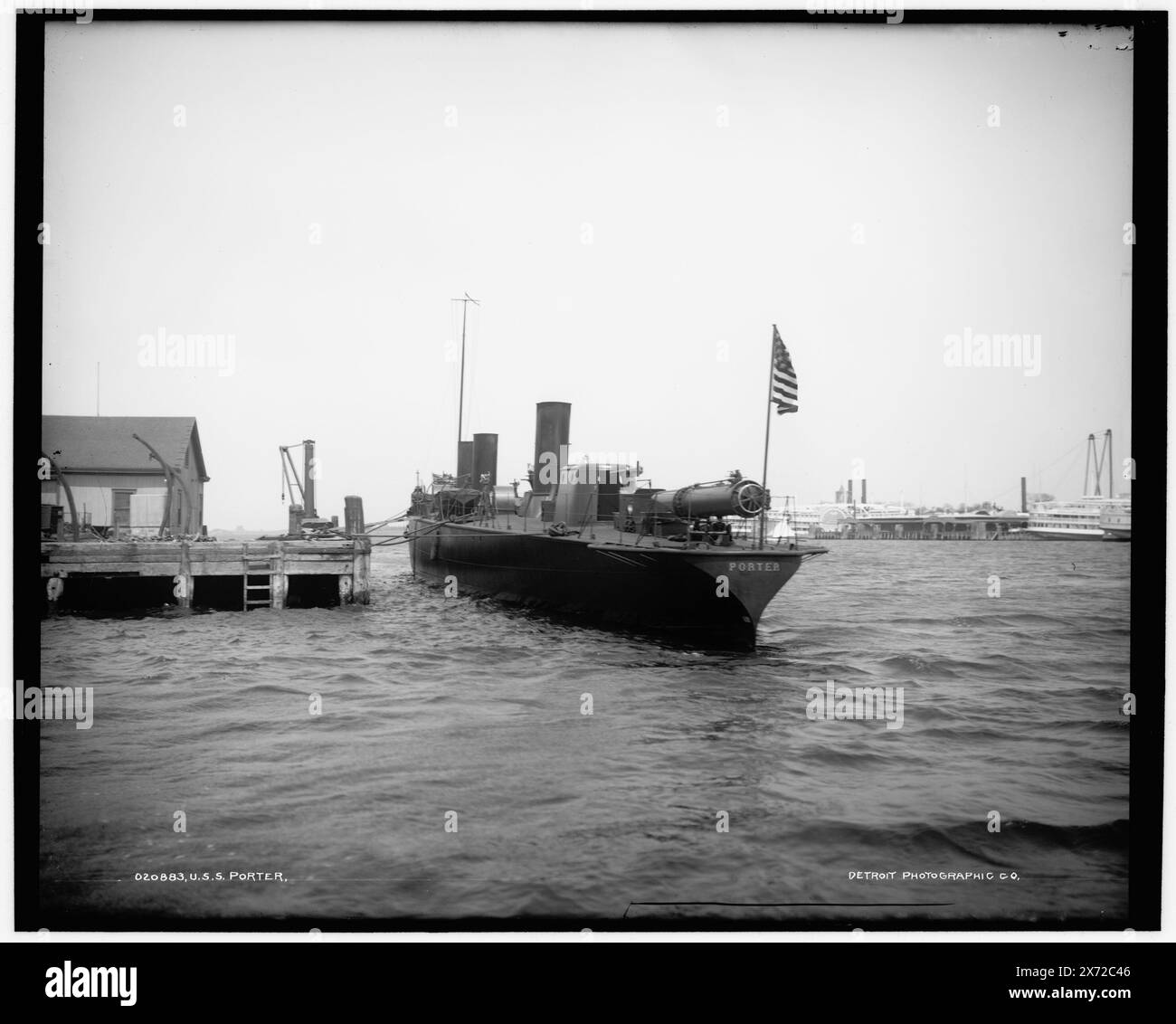 U.S.S. Porter, 'Detroit Photographic Co.' su negative., Detroit Publishing Co. N. 020883., Gift; State Historical Society of Colorado; 1949, Porter (Torpedo boat) , Torpedo boats, American. Foto Stock