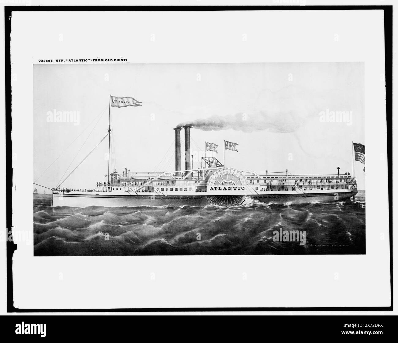 Str. Atlantic (dalla vecchia stampa), Detroit Publishing Co. N. 022685., Gift; State Historical Society of Colorado; 1949, Atlantic (ruota laterale) , ruote laterali. Foto Stock