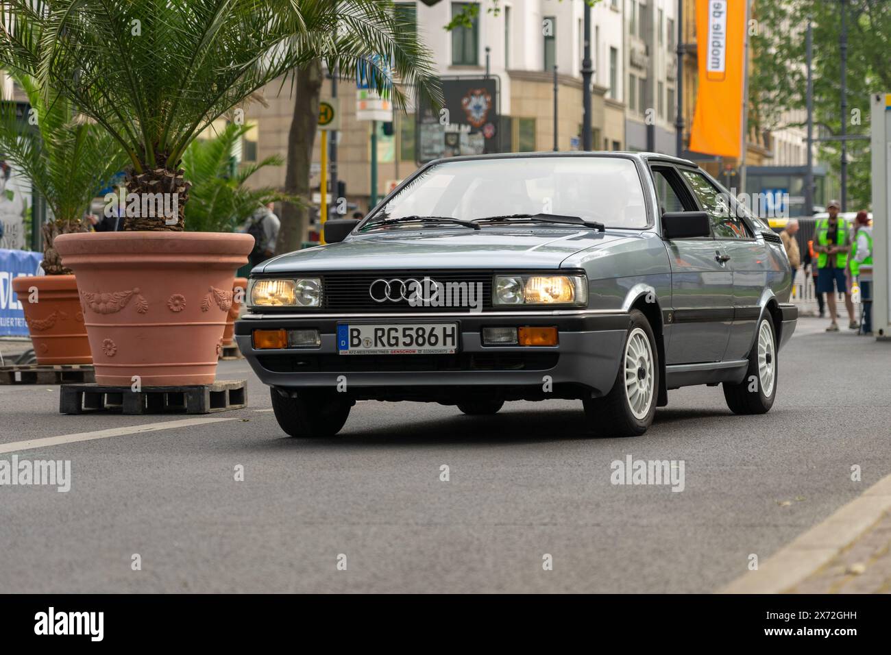 BERLINO - 4 MAGGIO 2024: L'auto di medie dimensioni, auto da rally Audi quattro B2, 1986. Classic Days Berlin 2024. Foto Stock