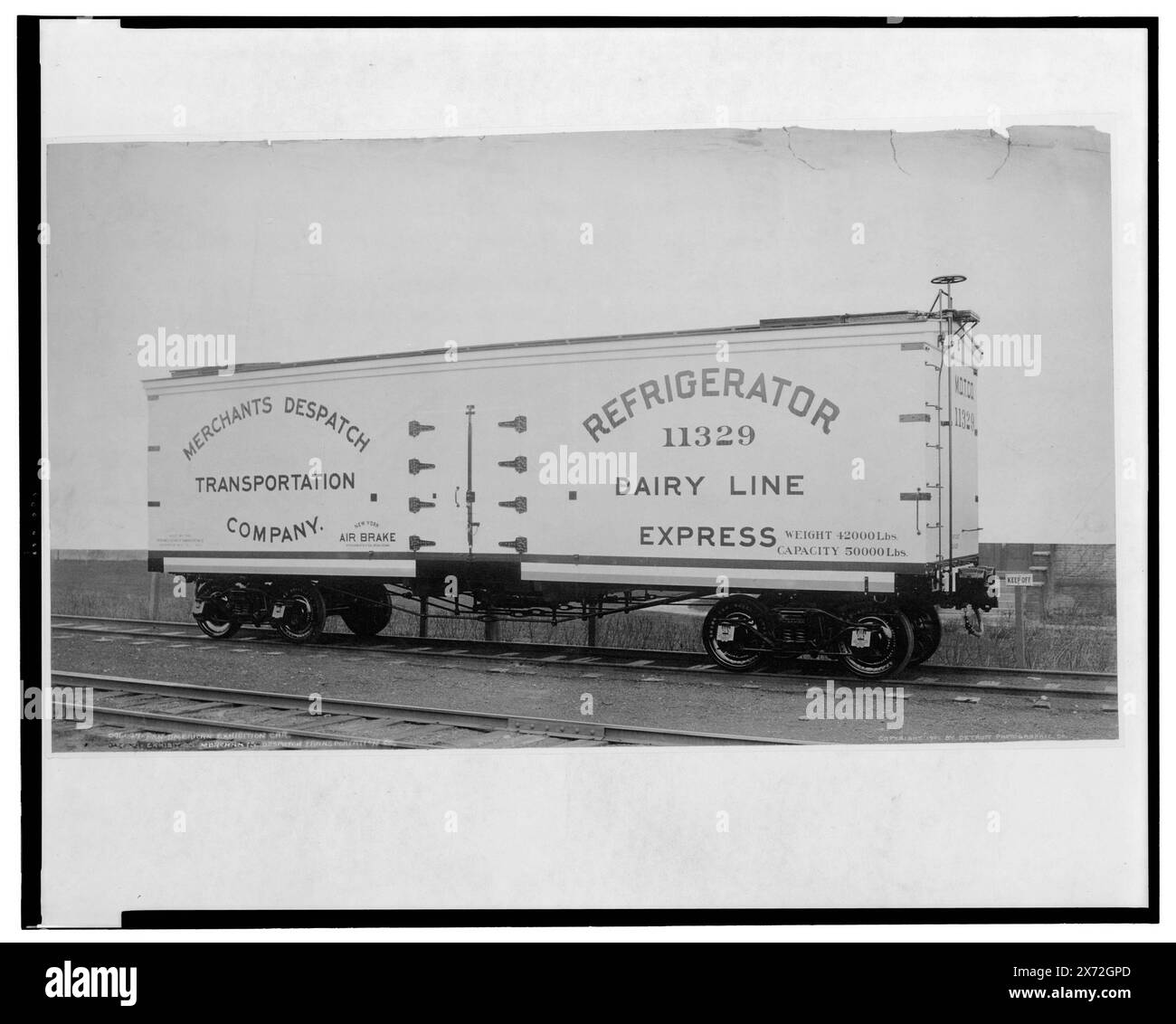 Pan-American Exhibition Car. Mercanti per esposizioni. Dispatch Transportation Co., "Detroit Photographic Co.", deposito Copyright n. H4379., deposito sul copyright. State Historical Society of Colorado; 1949., Detroit Publishing Co. N. 046047, Merchants' Despatch Transportation Co. , Industria dei trasporti. , Vagoni merci ferroviari. Foto Stock