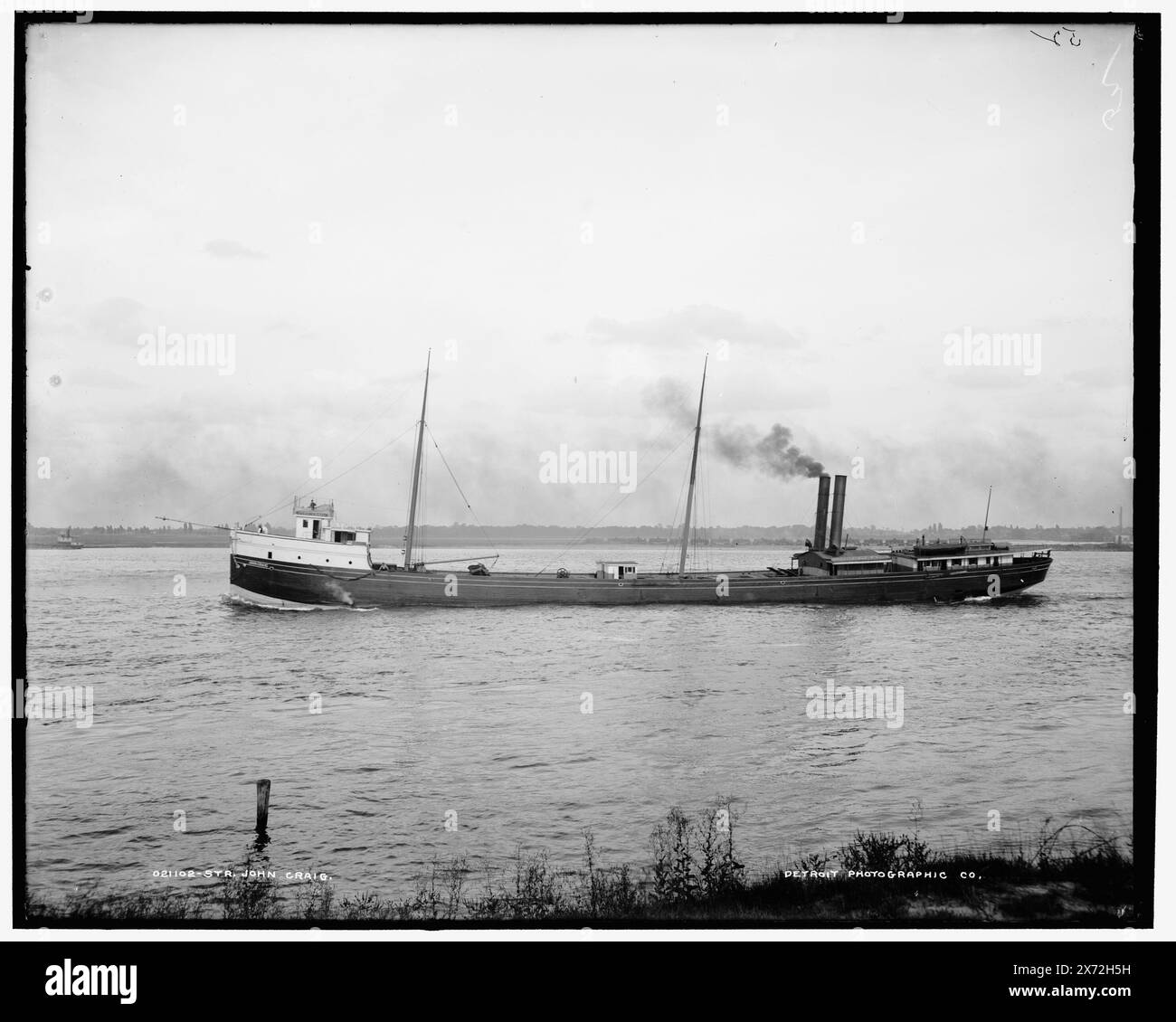 Str. John Craig, Date based on Detroit, Catalogue J (1901)., '52' on negative., Detroit Publishing Co. N.. 021102., Gift; State Historical Society of Colorado; 1949, John Craig (Freighter) , Cargo Ships. Foto Stock