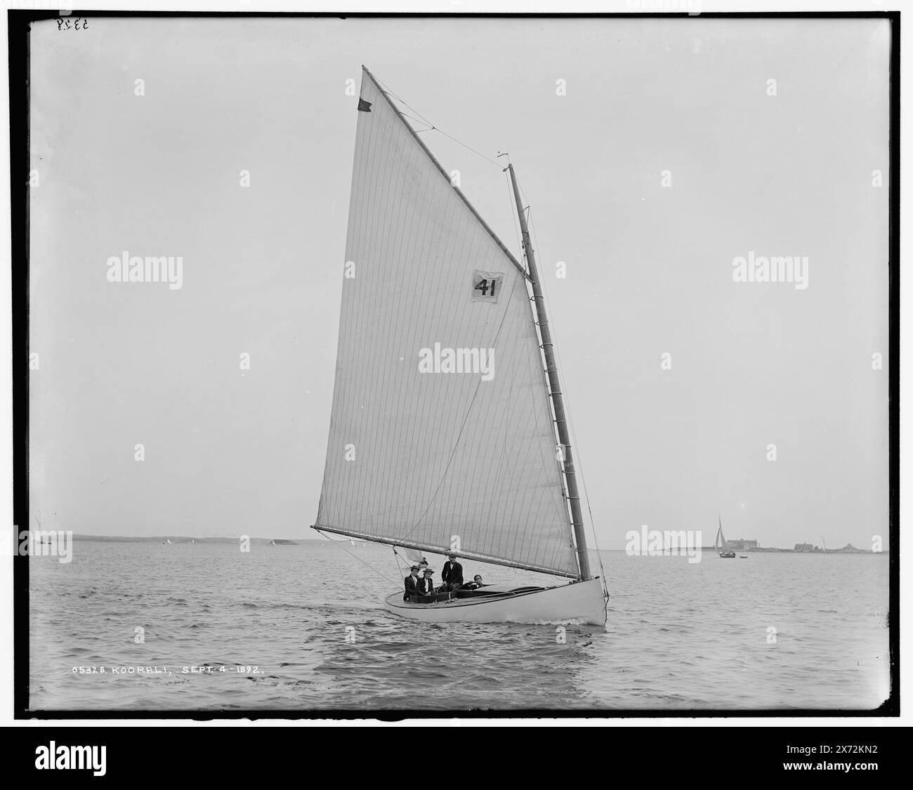 Koorali, '718' in negativo., Detroit Publishing Co. N. 05328., Gift; State Historical Society of Colorado; 1949, Koorali (Yacht) , Yachts. Foto Stock