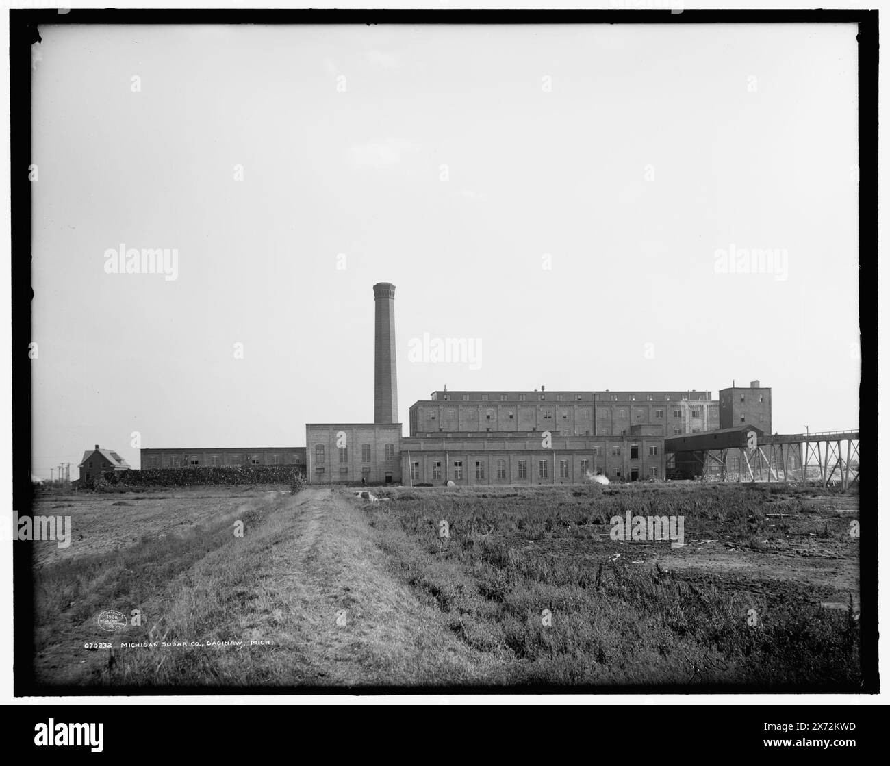 Michigan Sugar Co., Saginaw, Mich., 'No. 154 Clif.' In negativo, Detroit Publishing Co. N. 070232., Gift; State Historical Society of Colorado; 1949, Sugar Industry. , Impianti industriali. , Stati Uniti, Michigan, Saginaw. Foto Stock