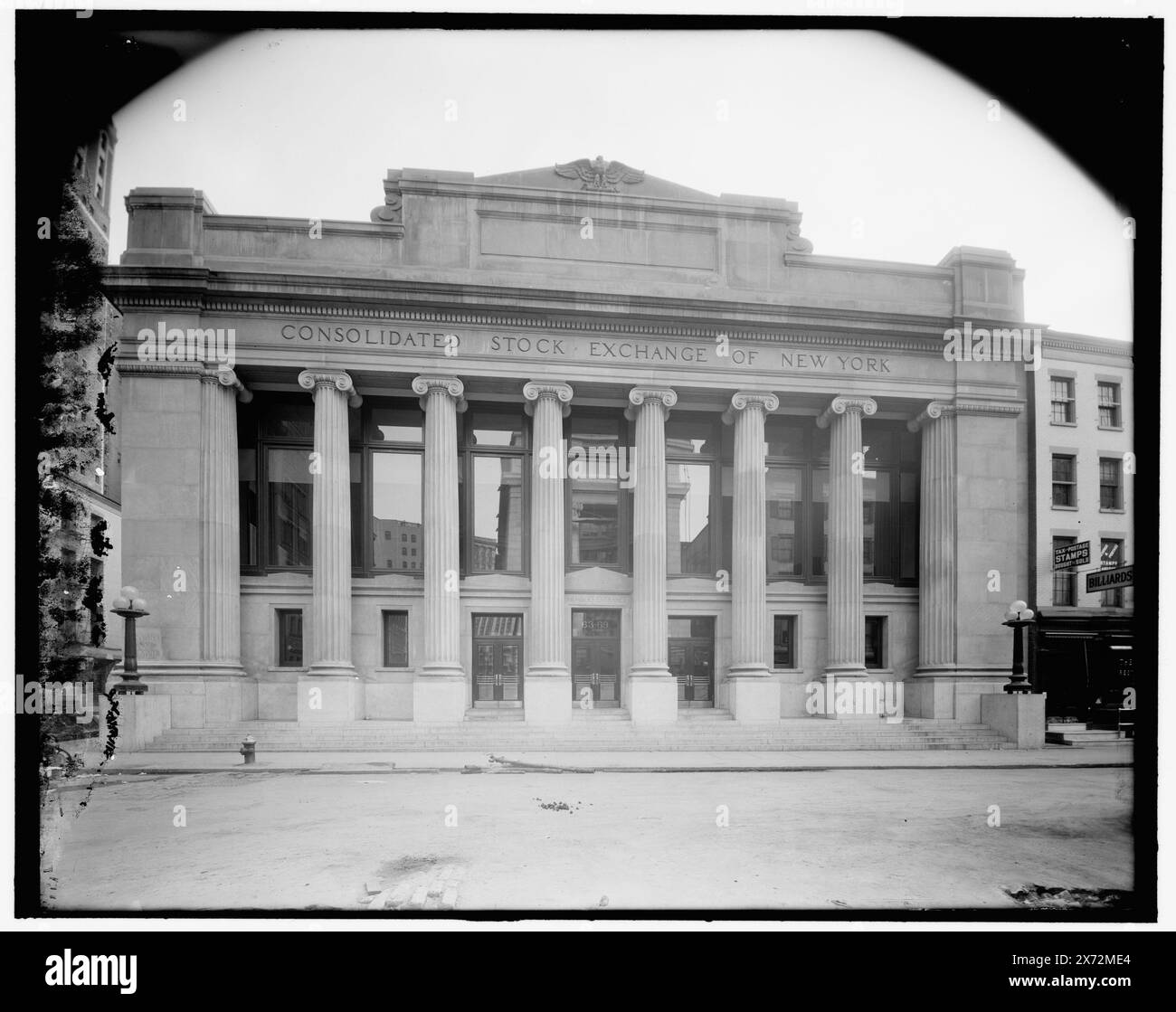 Consolidated Stock Exchange, New York, N.Y., Title from jacket., 'H 462' on negative., Detroit Publishing Co. N. 036570., Gift; State Historical Society of Colorado; 1949, Stock Exchange. , Servizi finanziari. , Stati Uniti, New York (Stato), New York. Foto Stock