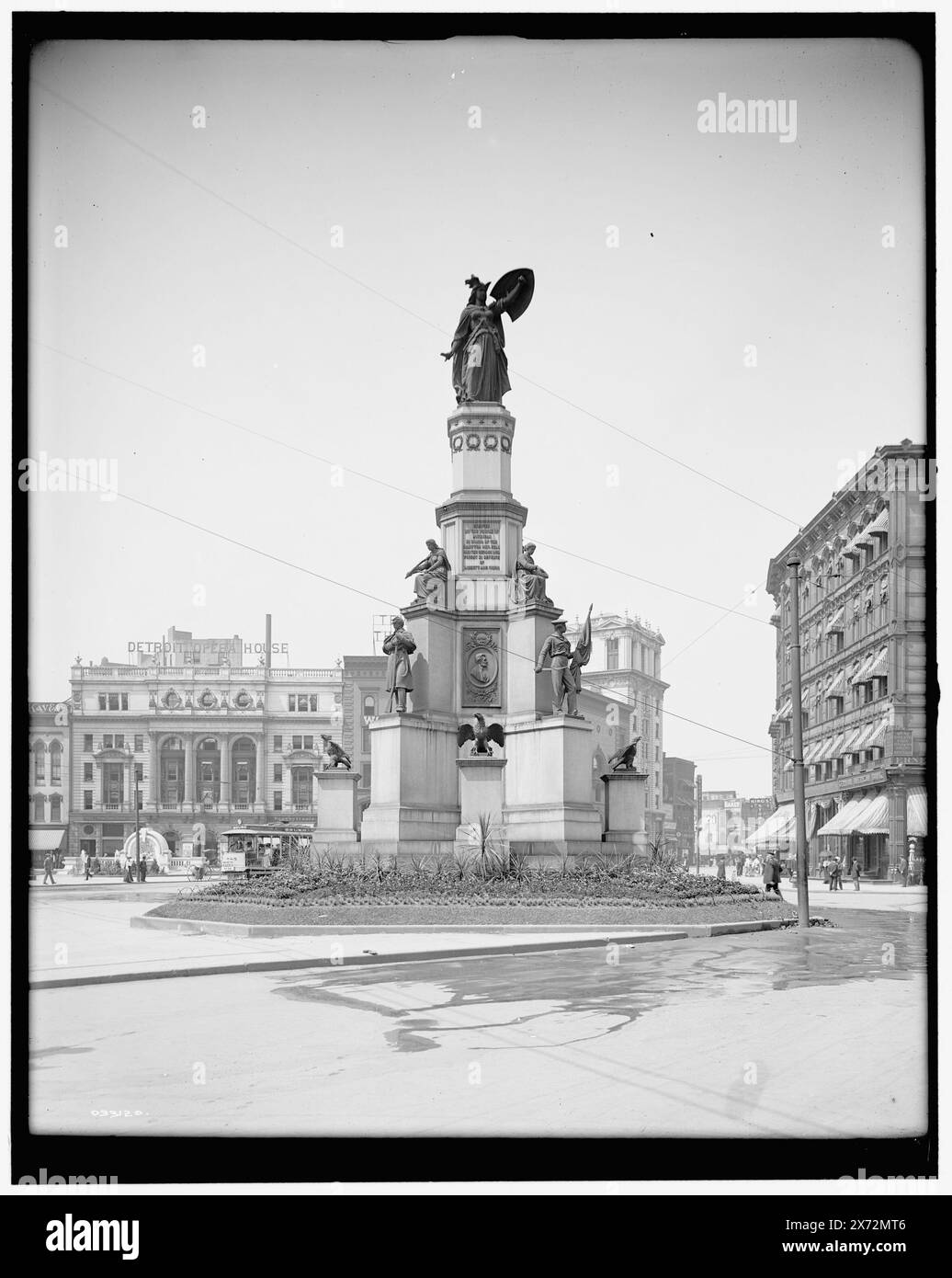 Soldiers' and Sailors' Monument, Detroit, Mich., Title from jacket., Detroit Publishing Co. N. 033120., Gift; State Historical Society of Colorado; 1949, Monuments & Memorials. , Stati Uniti, storia, Guerra civile, 1861-1865. , Stati Uniti, Michigan, Detroit. Foto Stock
