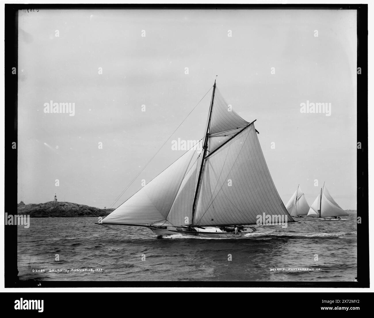 Saladin, '392' in negativo, Detroit Publishing Co. No 05084., Gift; State Historical Society of Colorado; 1949, Saladin (Yacht) , Yachts. Foto Stock