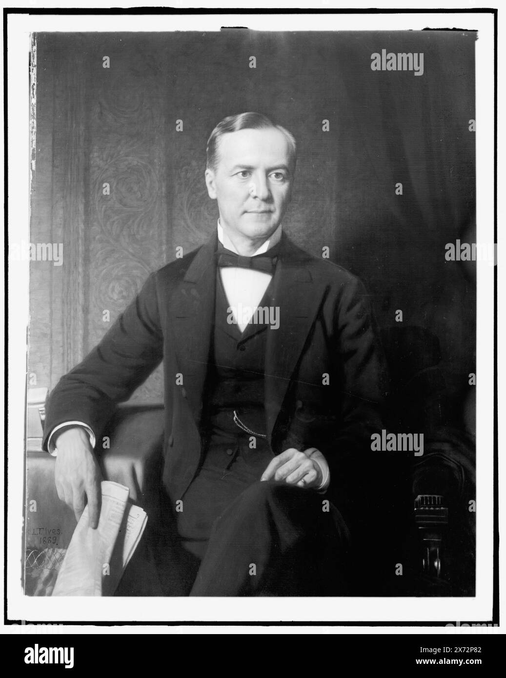 Sheldon painting, Title from jacket., Photograph of a painting, possibilmente del giudice Henry N. Sheldon (1843-1926), firmato 'L.T. Ives, 1889.', Detroit Publishing Co. N. 043552., Gift; State Historical Society of Colorado; 1949, Men. Foto Stock