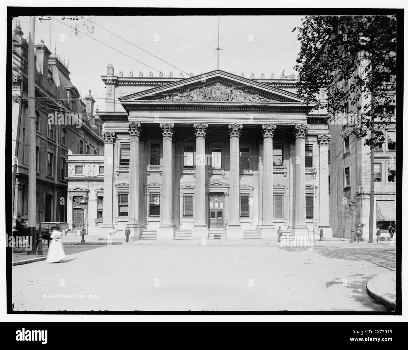 Bank of Montreal, The, '600-6' su negativo., Detroit Publishing Co. N. 08773., Gift; State Historical Society of Colorado; 1949, Bank of Montreal. , Banche. , Canada, Quebec (Provincia), Montreal. Foto Stock