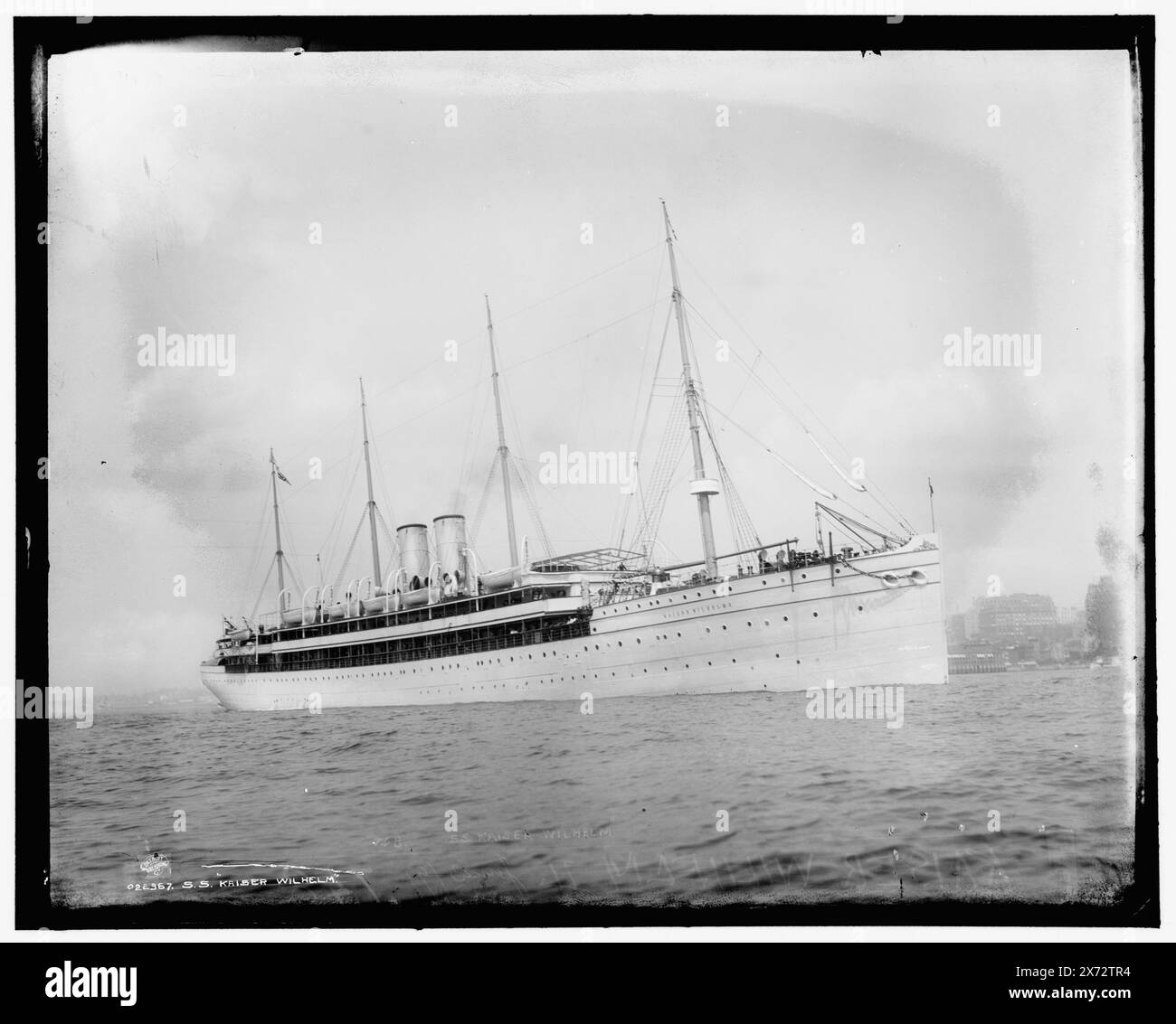 S.S. Kaiser Wilhelm, attribuzione basata sullo stile del titolo e della numerazione., Detroit Publishing Co. N. 022367., Gift; State Historical Society of Colorado; 1949, Kaiser Wilhelm II (transatlantico) , Ocean Liners. Foto Stock