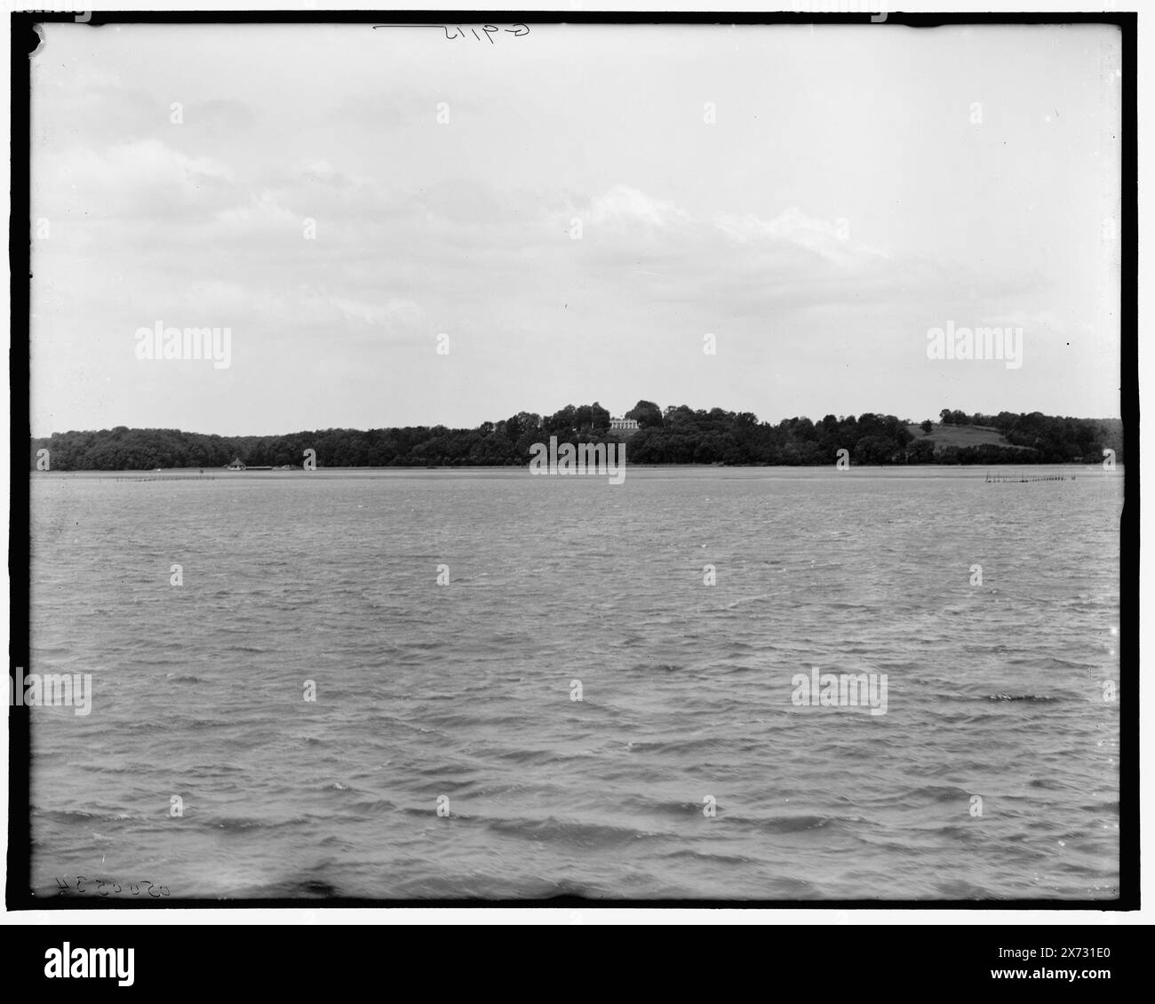 Dal Potomac, Mt. Vernon, Virginia, titolo da giacca., 'G 9115' su negativo., Detroit Publishing Co. N. 500534., Gift; State Historical Society of Colorado; 1949, Washington, George, 1732-1799, case e luoghi di ritrovo. , Fiumi. , Stati Uniti, Virginia, Mount Vernon (Estate) , Stati Uniti, fiume Potomac. Foto Stock