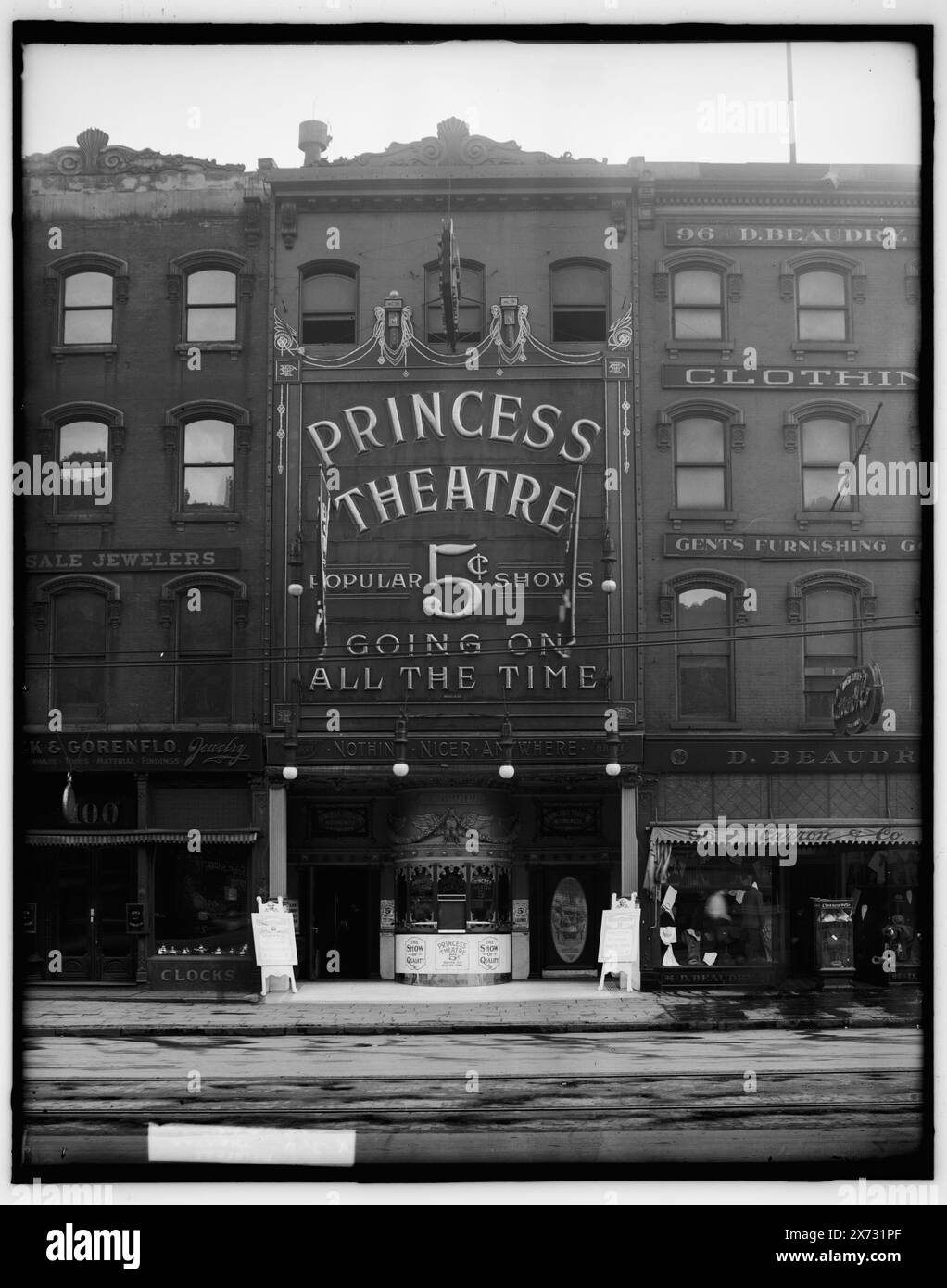Princess Theatre, titolo da giacca., possibilmente Detroit, Michigan., Detroit Publishing Co. No X 304., Gift; State Historical Society of Colorado; 1949, cinema. Foto Stock