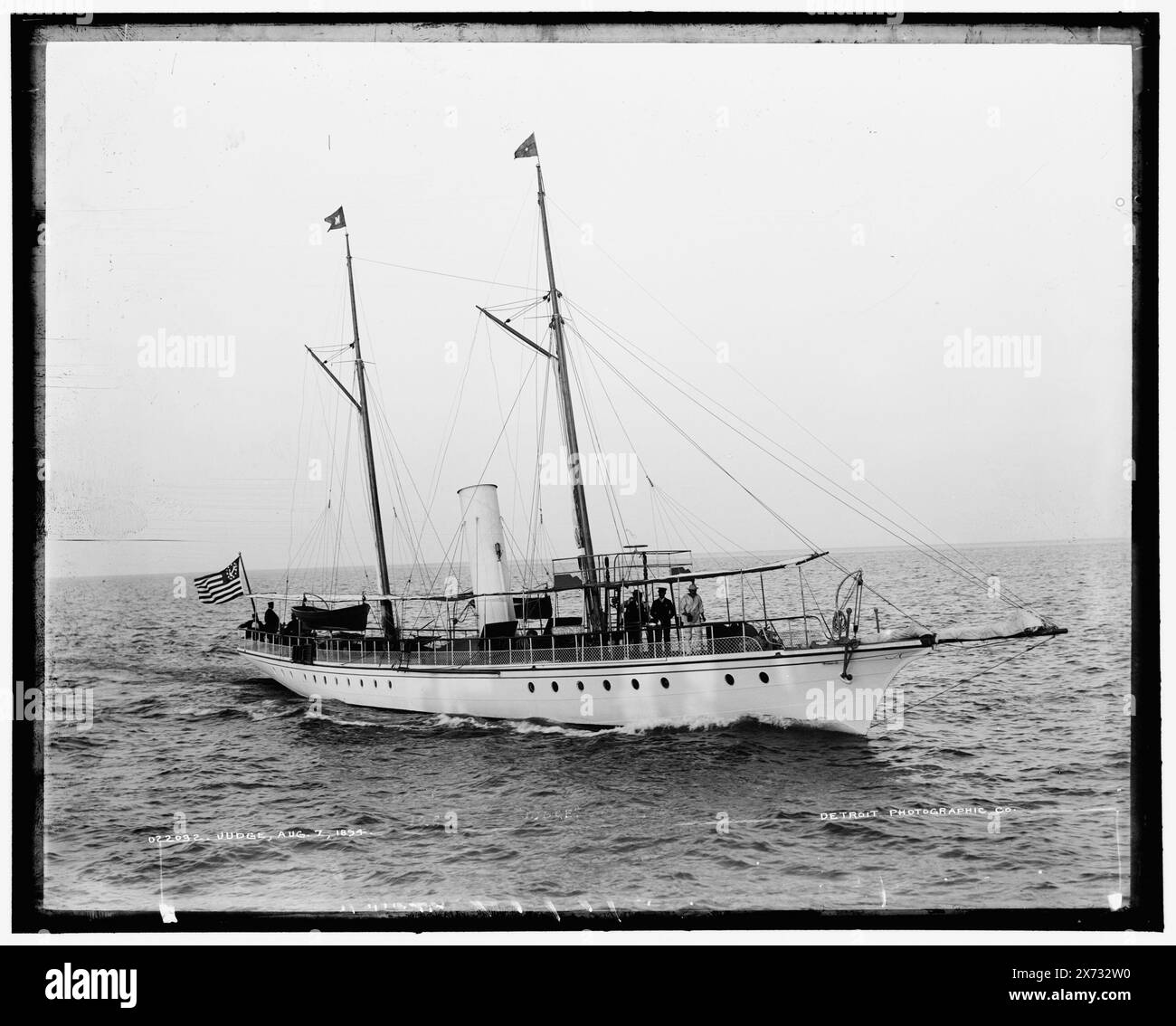 Giudice, attribuzione basata sullo stile del titolo e della numerazione, '126' in negativo., Detroit Publishing Co. N. 022032., dono; State Historical Society of Colorado; 1949, giudice (Steam yacht) , yacht a vapore. Foto Stock