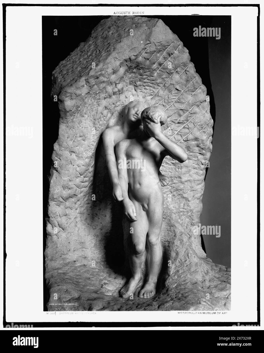 Orpheus and Eurydice, fotografia di una scultura di Auguste Rodin al Metropolitan Museum of Art., Detroit Publishing Co. N. M563., Gift; State Historical Society of Colorado; 1949, Myths. , Scultura. Foto Stock