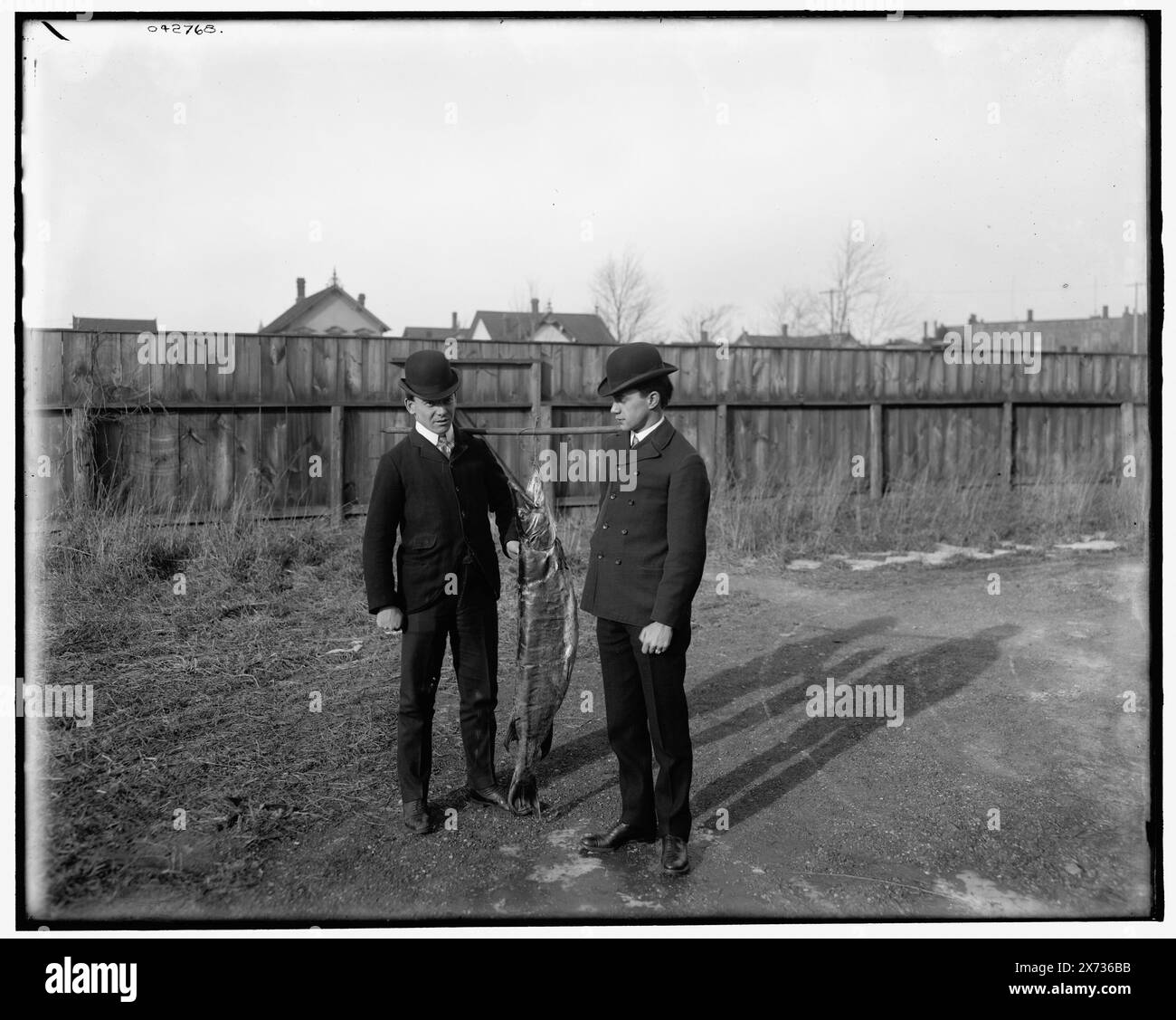 A Muskelunge (pesce), Title from jacket., Detroit Publishing Co. N. 042768., Gift; State Historical Society of Colorado; 1949, Pike. , Pesca. Foto Stock