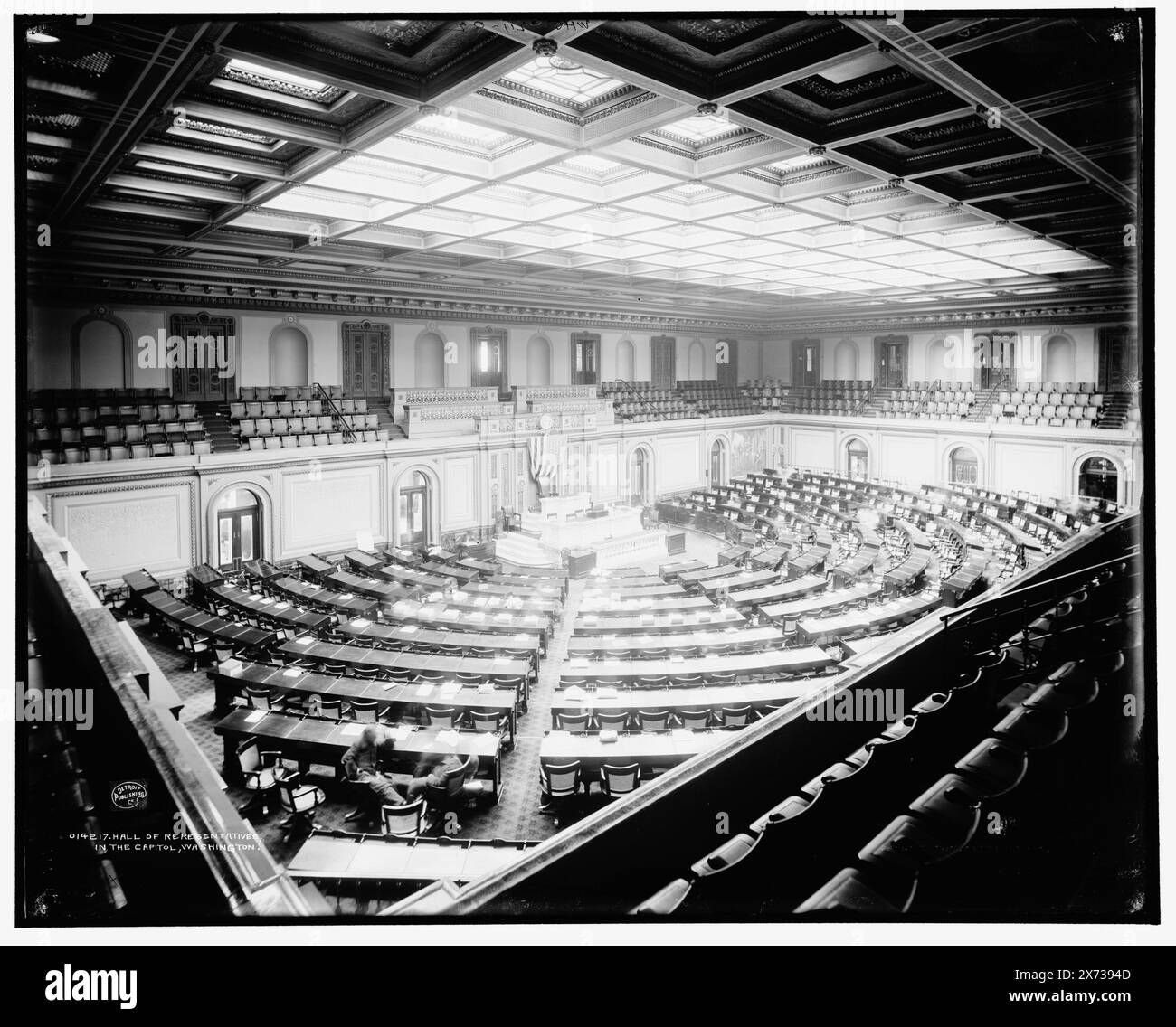 Hall of Representatives in the Capitol, Washington, 'WHJ-211-02' in negativo., Detroit Publishing Co. N. 014217., Gift; State Historical Society of Colorado; 1949, Capitols. , Interni. , Stati Uniti, Distretto di Columbia, Washington (D.C.) Foto Stock