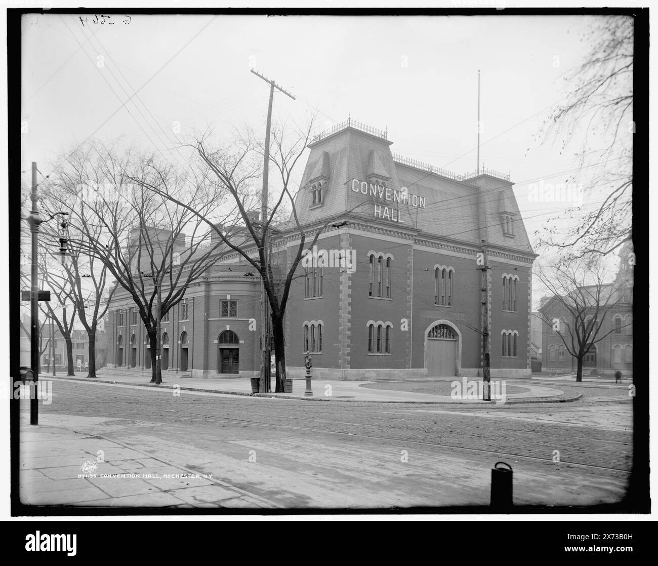 Convention Hall, Rochester, N.Y., 'G 5664' su negativo., Detroit Publishing Co. N. 071136., Gift; State Historical Society of Colorado; 1949, servizi sociali e civici. , Stati Uniti, New York (Stato), Rochester. Foto Stock