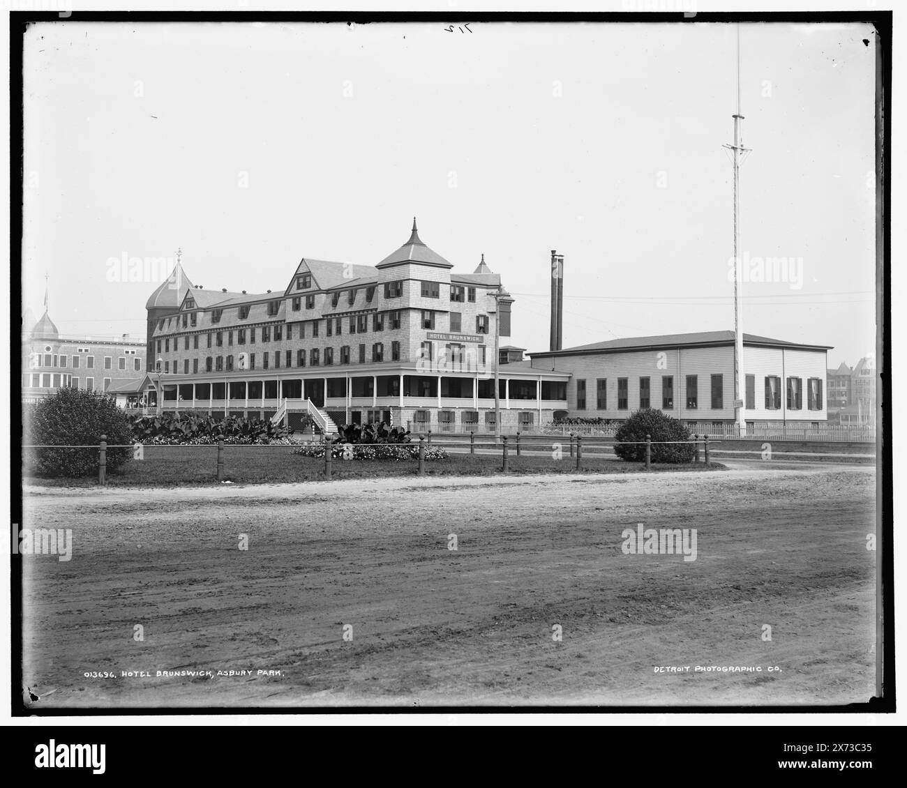 Hotel Brunswick, Asbury Park, Data basata su Detroit, Catalogo J supplemento (1901-1906)., '712' in negativo., Detroit Publishing Co. N. 013696., Gift; State Historical Society of Colorado; 1949, Alberghi. , Stati Uniti, New Jersey, Asbury Park. Foto Stock