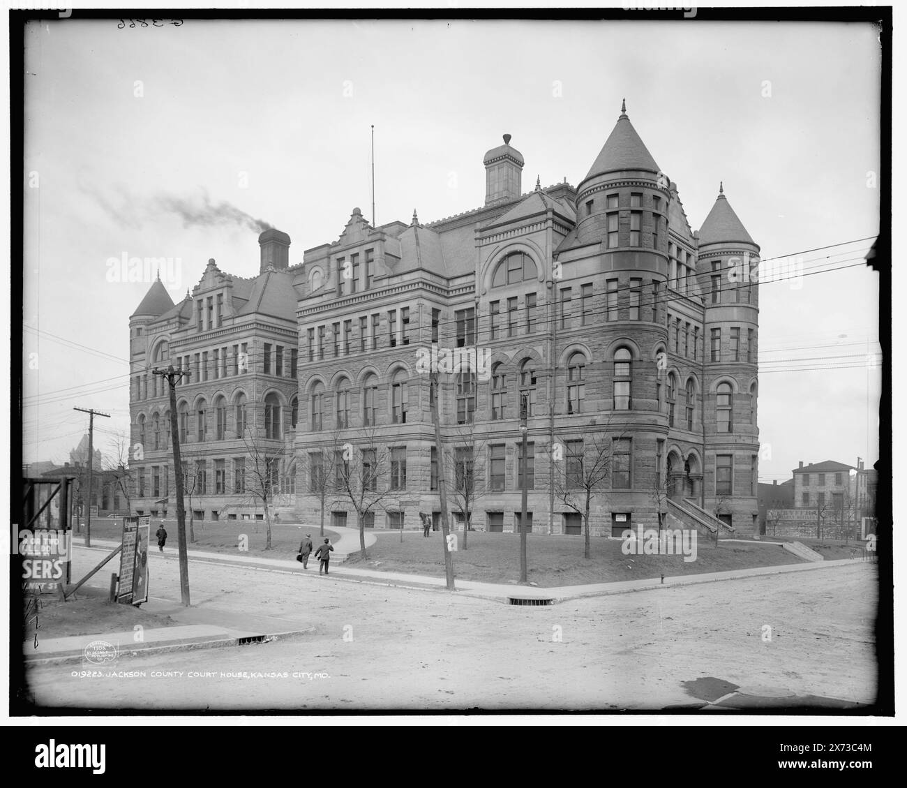 Jackson County Court House, Kansas City, Mo., "G 3866" in negativo., Detroit Publishing Co. N. 019223., Gift; State Historical Society of Colorado; 1949, tribunali. , Stati Uniti, Missouri, Kansas City. Foto Stock