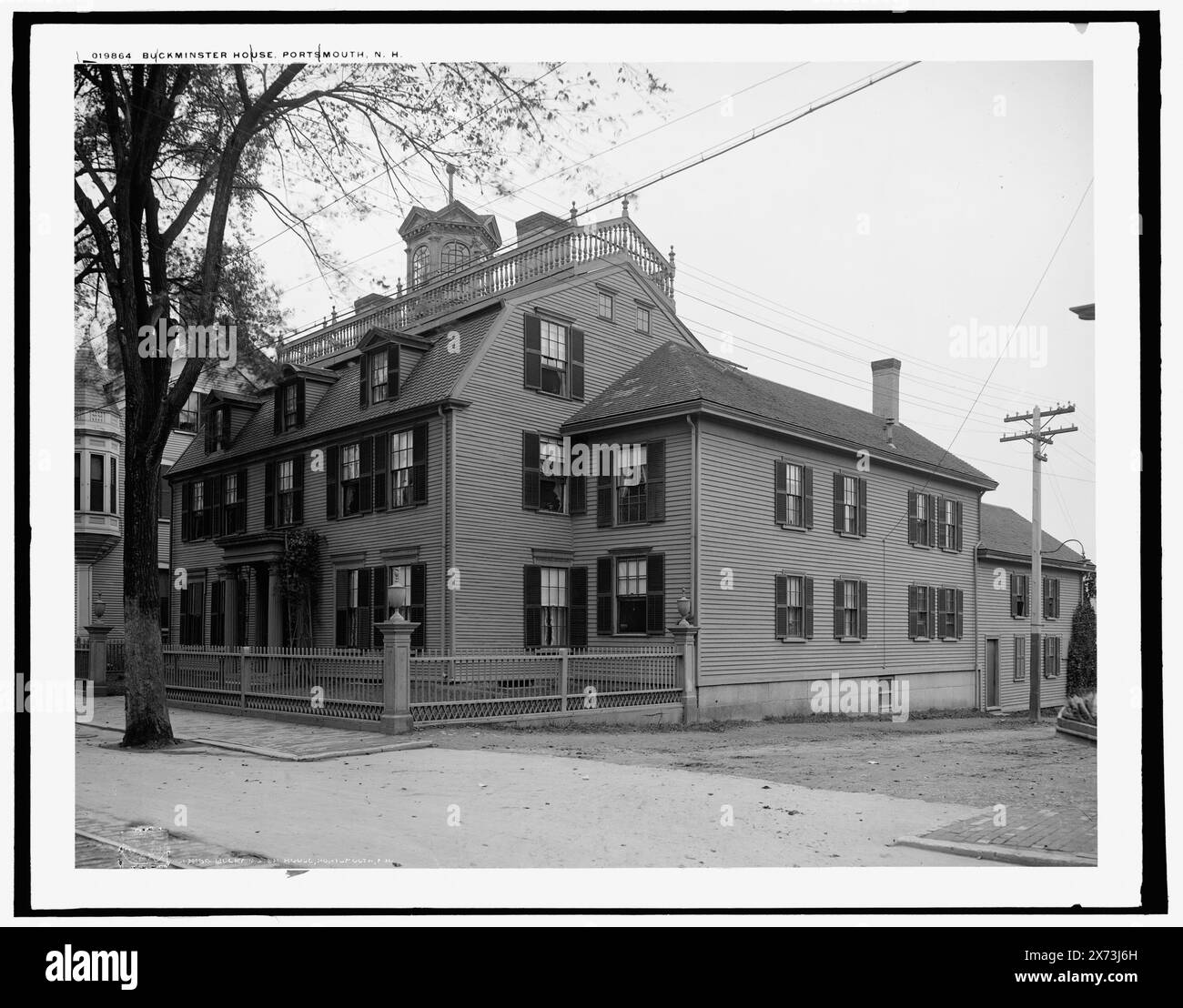 Buckminster House, Portsmouth, N.H., '3773' in negativo., Detroit Publishing Co. No 019864., Gift; State Historical Society of Colorado; 1949, Dwellings. , Stati Uniti, New Hampshire, Portsmouth. Foto Stock