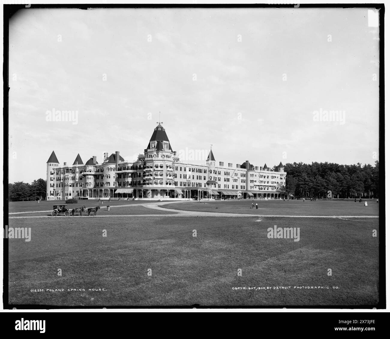 Poland Spring House, '291' in negativo., Detroit Publishing Co. N. 090103., Gift; State Historical Society of Colorado; 1949, Alberghi. , Stati Uniti, Maine, Polonia Primavera. Foto Stock