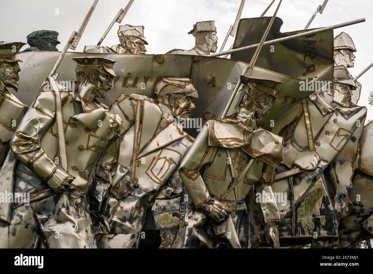 Il memoriale di Béla Kun al Memento Park, Budapest, Ungheria Foto Stock