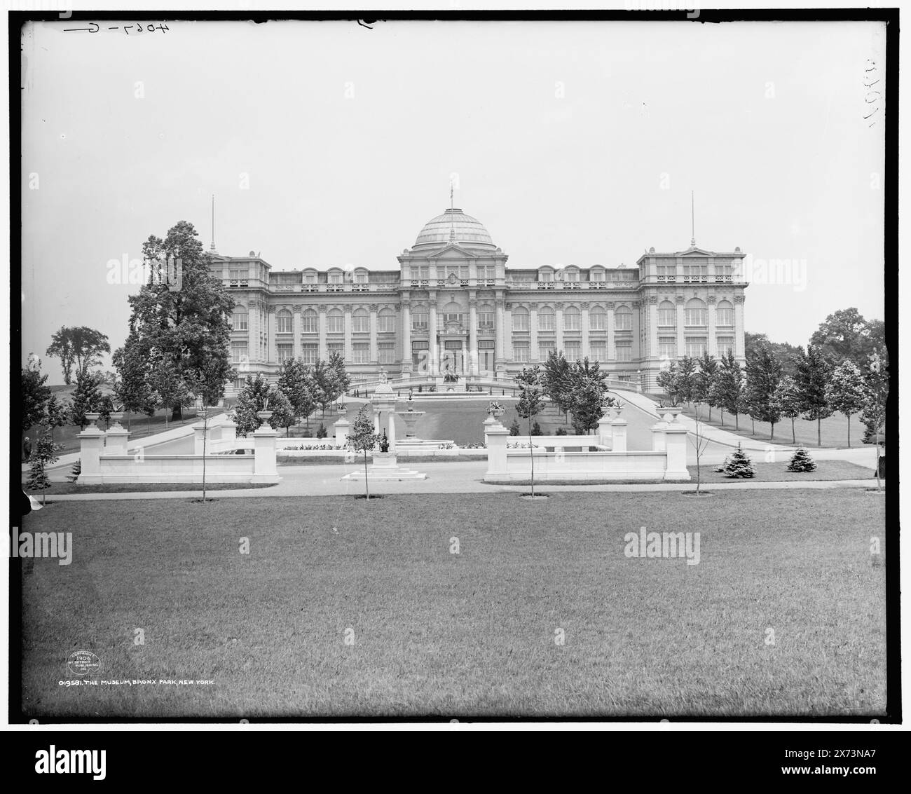 The Museum, Bronx Park, New York, New York Botanical Garden., 'G 4067' in negativo., Detroit Publishing Co. N. 019581., Gift; State Historical Society of Colorado; 1949, gallerie e musei. , Parchi. , Stati Uniti, New York (Stato), New York. Foto Stock