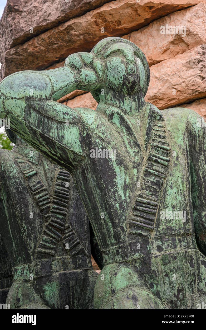 I combattenti ungheresi, nelle statue delle Brigate internazionali spagnole al Parco Memento, Budapest, Ungheria Foto Stock